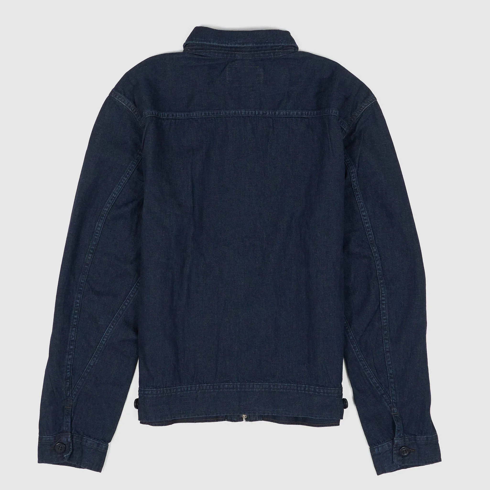 Double RL Indigo Cotton-Linen Unlined Overshirt Jacket sold by DeeCee style product image thumbnail 2