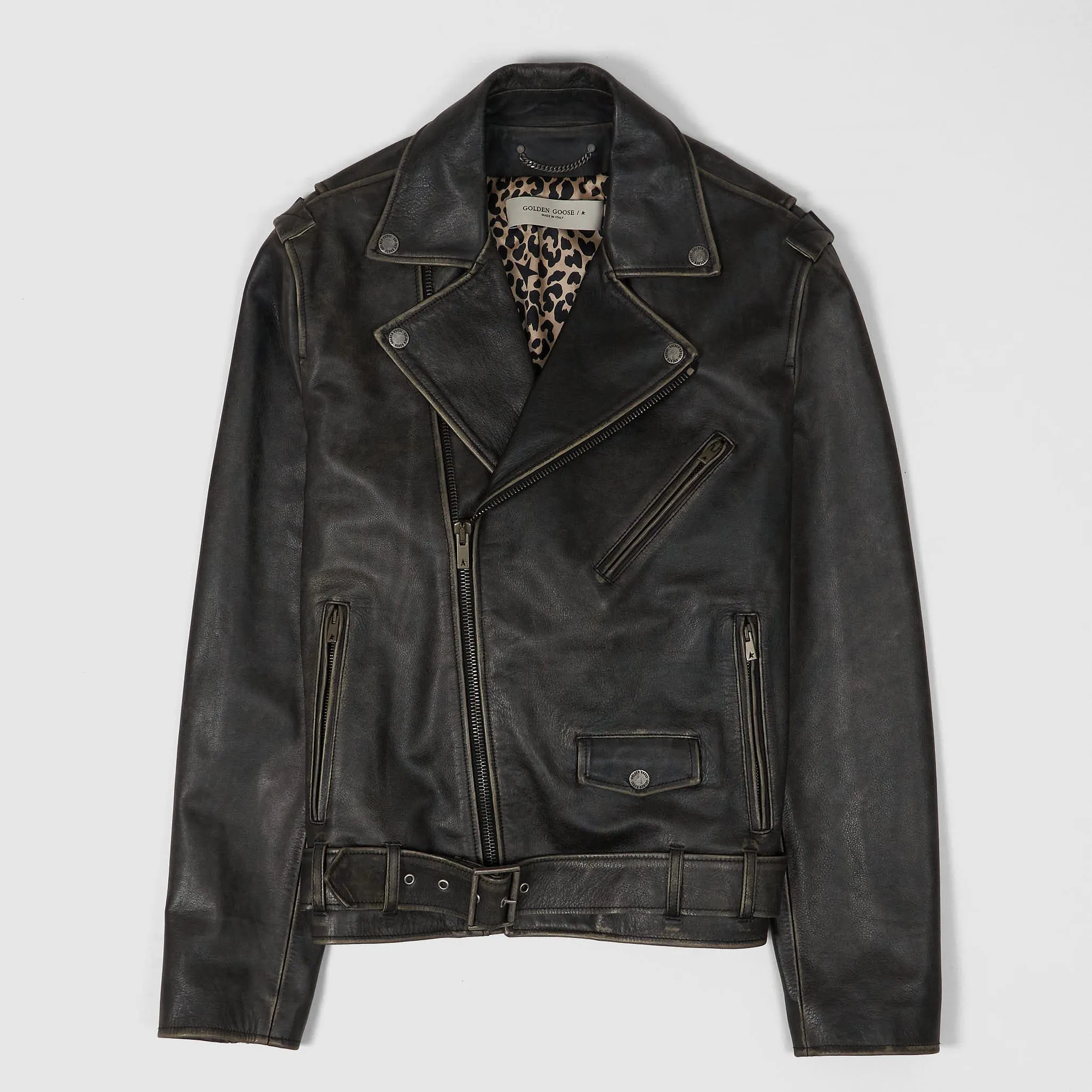 Golden Goose Distressed Bull Leather Jacket Ladies/ Men sold by DeeCee style
