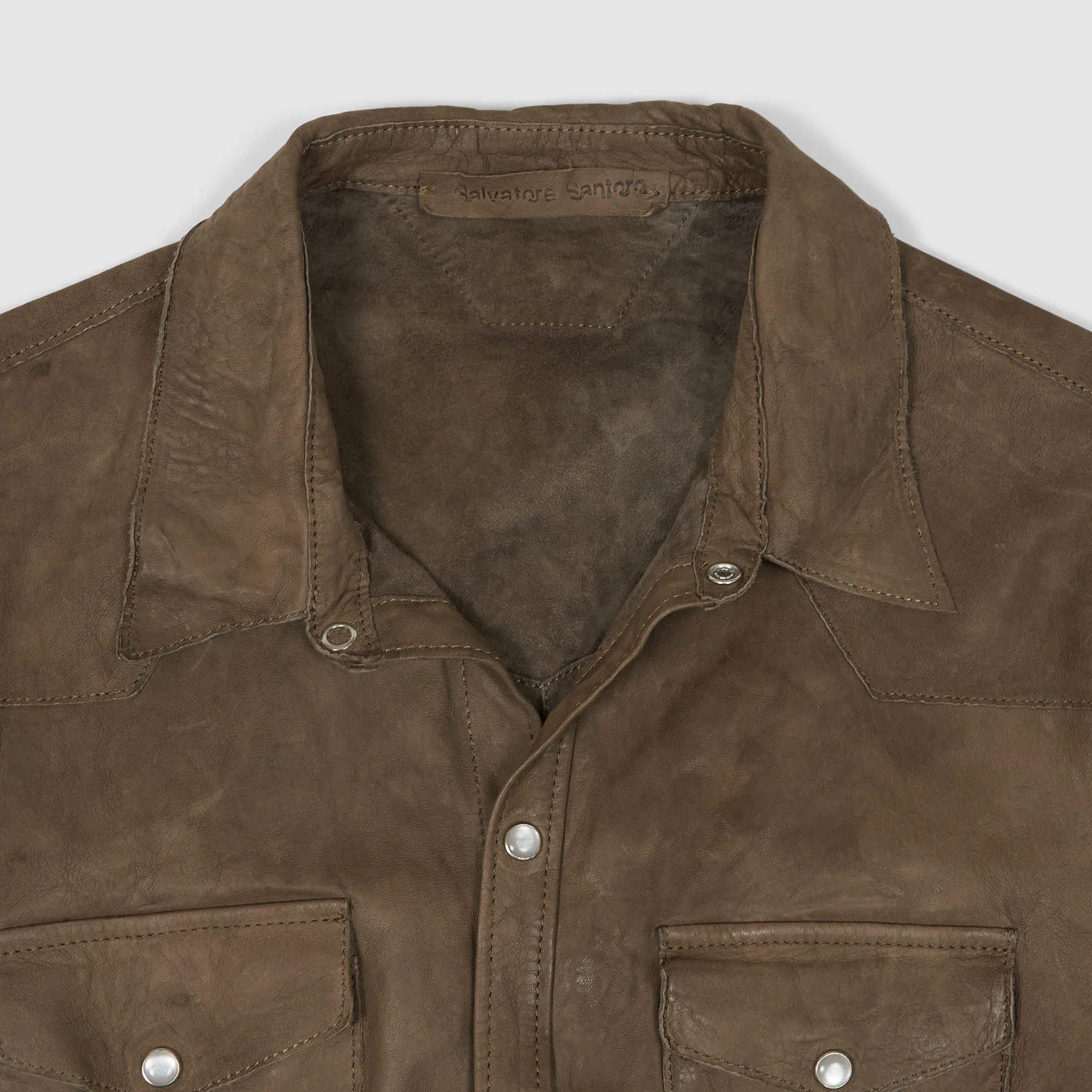 Salvatore Santoro Leather Western Overshirt Jacket UNISEX sold by DeeCee style product image thumbnail 5