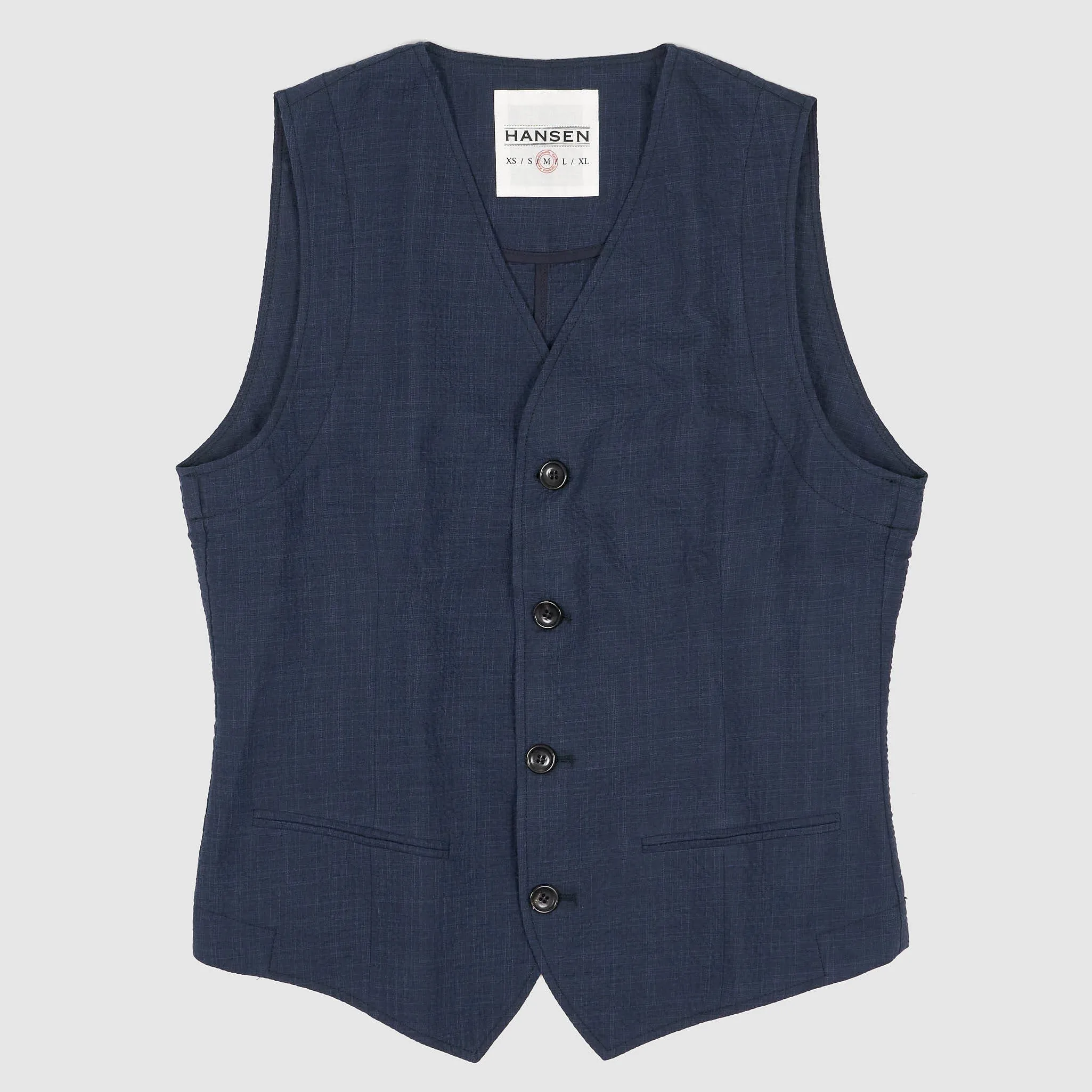 Hansen Daniel Seersucker Waistcoat sold by DeeCee style