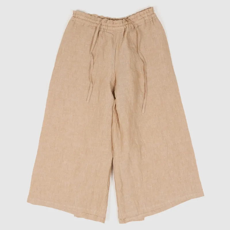 Vlas Blomme Ladies  Cropped Wide Fitted Linen Pants sold by DeeCee style