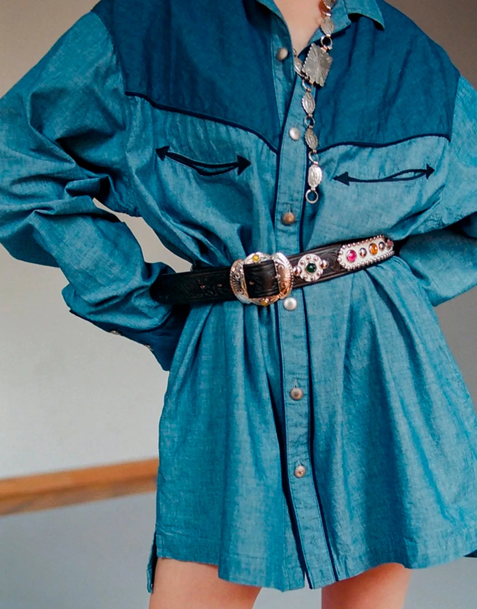 Tanaka NY TYO Ladies Western Style Overshirt Dress sold by DeeCee style product image thumbnail 2