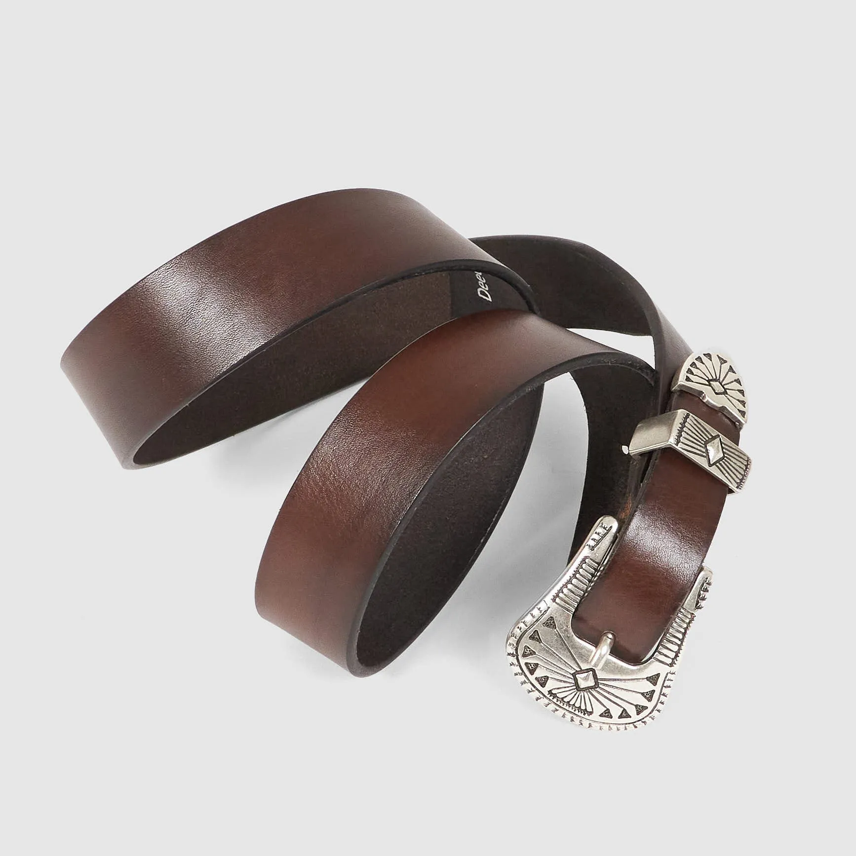 DeeCee style x Alberto Luti Unisex Brown Western Ranch Belt sold by DeeCee style product image thumbnail 5