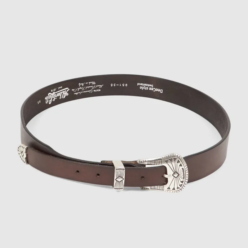 DeeCee style x Alberto Luti Unisex Brown Western Ranch Belt sold by DeeCee style
