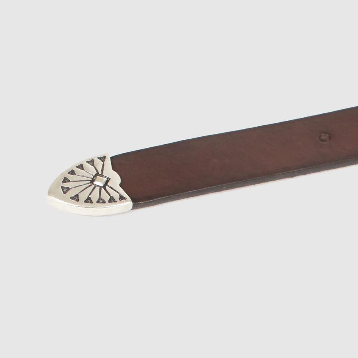 DeeCee style x Alberto Luti Unisex Brown Western Ranch Belt sold by DeeCee style product image thumbnail 4