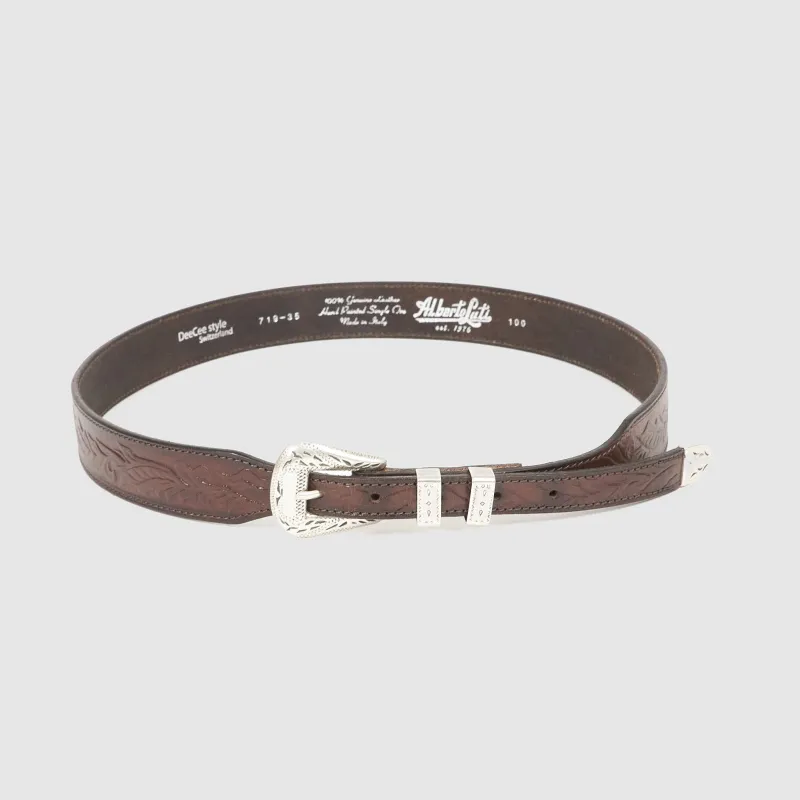 DeeCee style x Alberto Luti Unisex Tooled Western Ranch Belt sold by DeeCee style