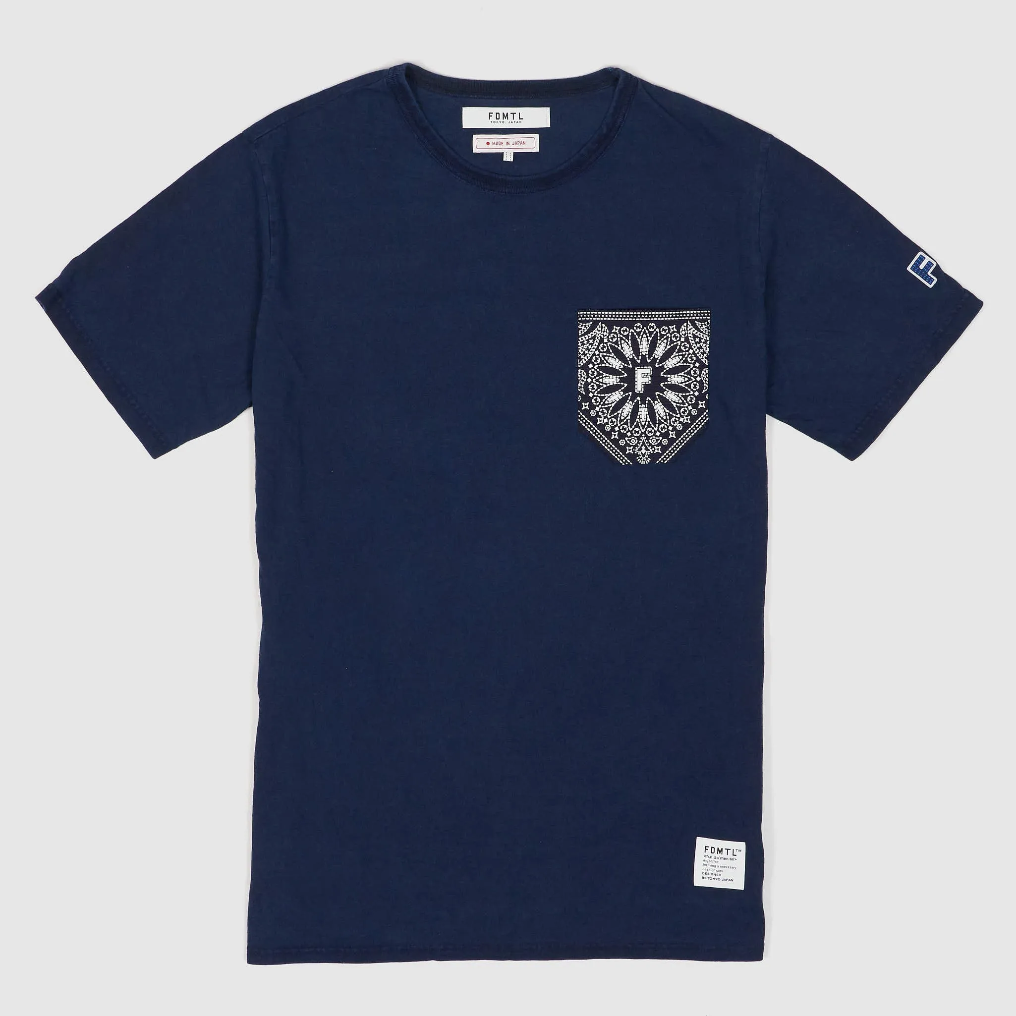 FDMTL Short Sleeve Paisley Bandana Pocket Crew Neck T-Shirt sold by DeeCee style
