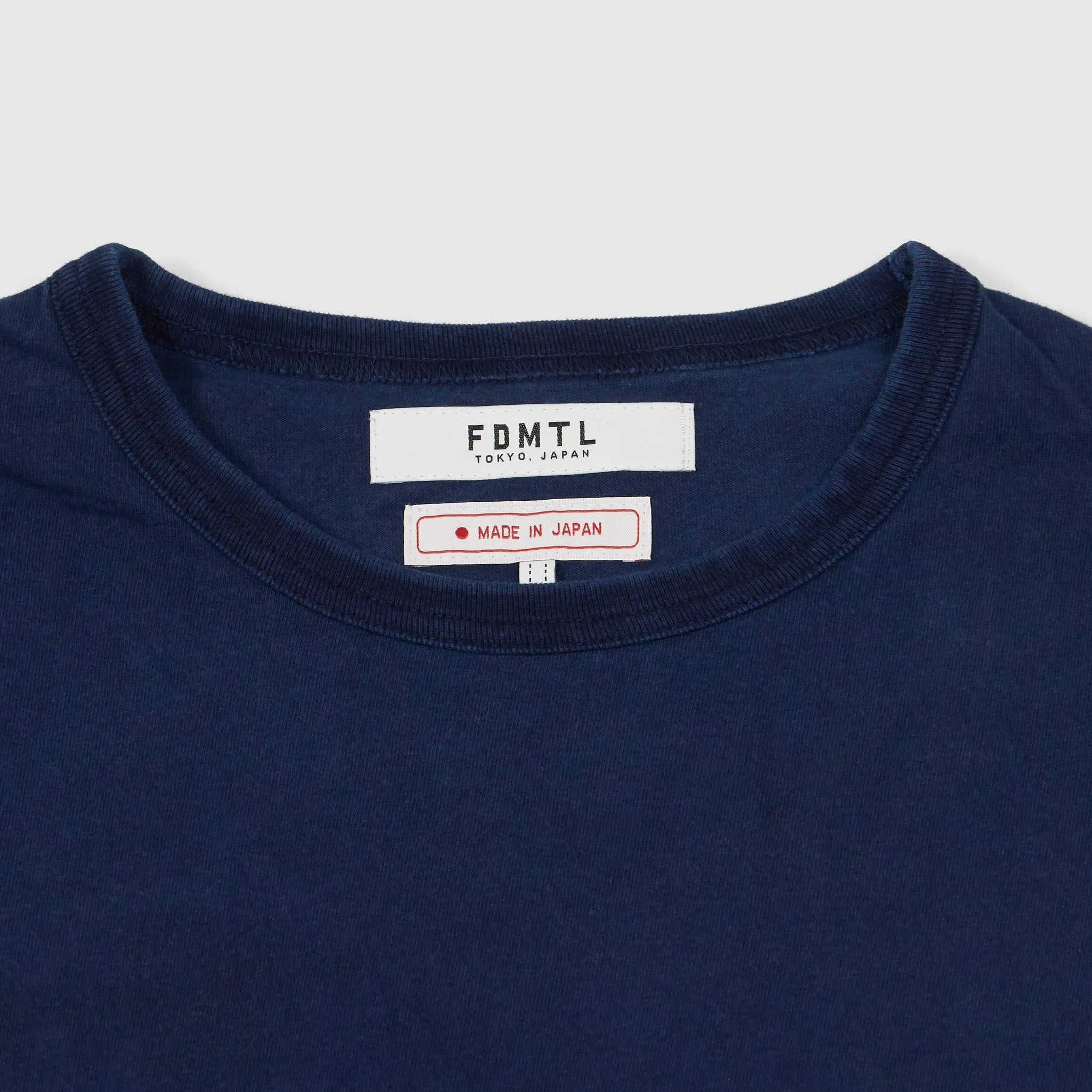 FDMTL Short Sleeve Sashiko Patch Pocket Crew Neck T-Shirt sold by DeeCee style product image thumbnail 3