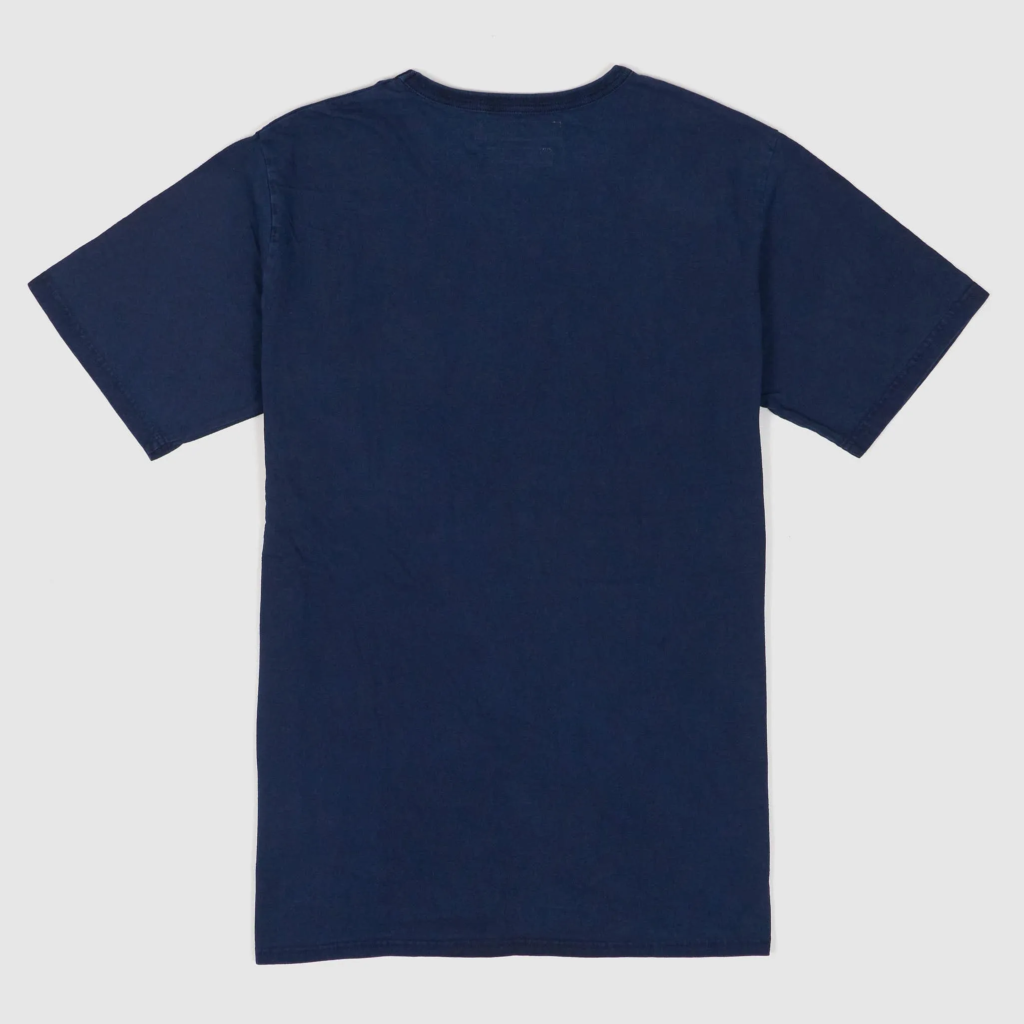 FDMTL Short Sleeve Sashiko Patch Crew Neck Indigo T-Shirt sold by DeeCee style product image thumbnail 2