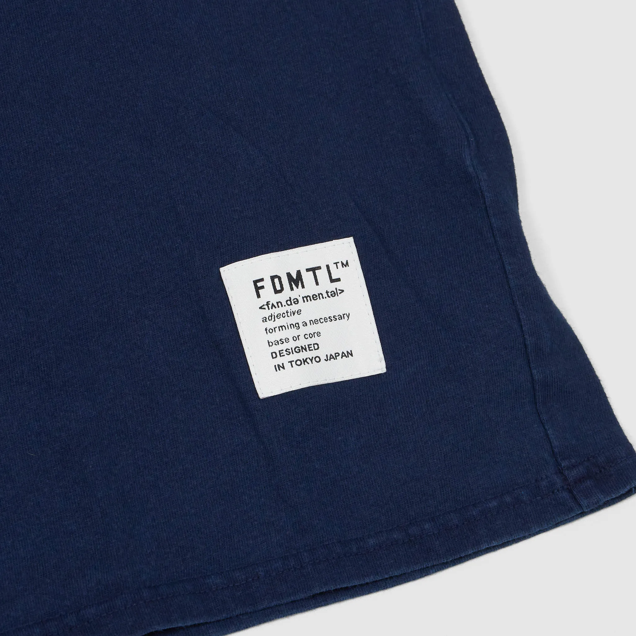 FDMTL Short Sleeve Sashiko Patch Crew Neck Indigo T-Shirt sold by DeeCee style product image thumbnail 5