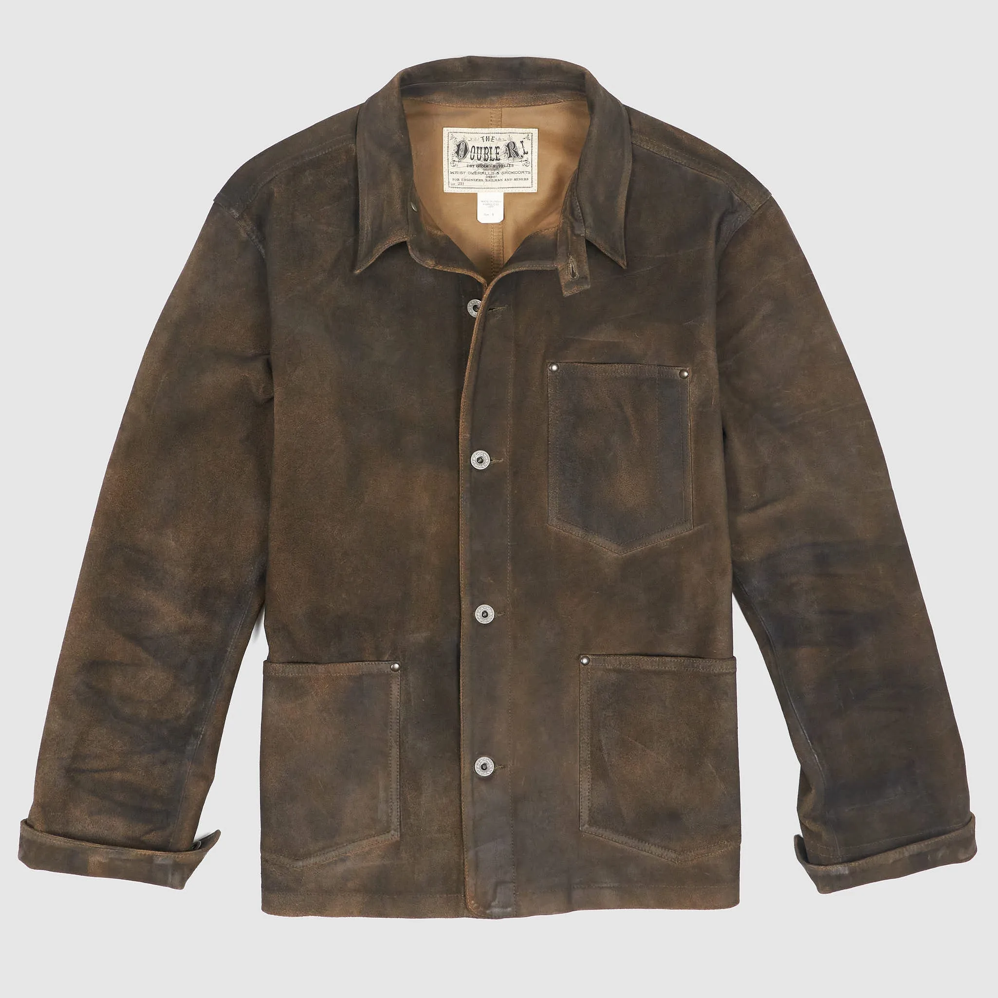 Double RL Roughout Unlined Leather Work Jacket sold by DeeCee style