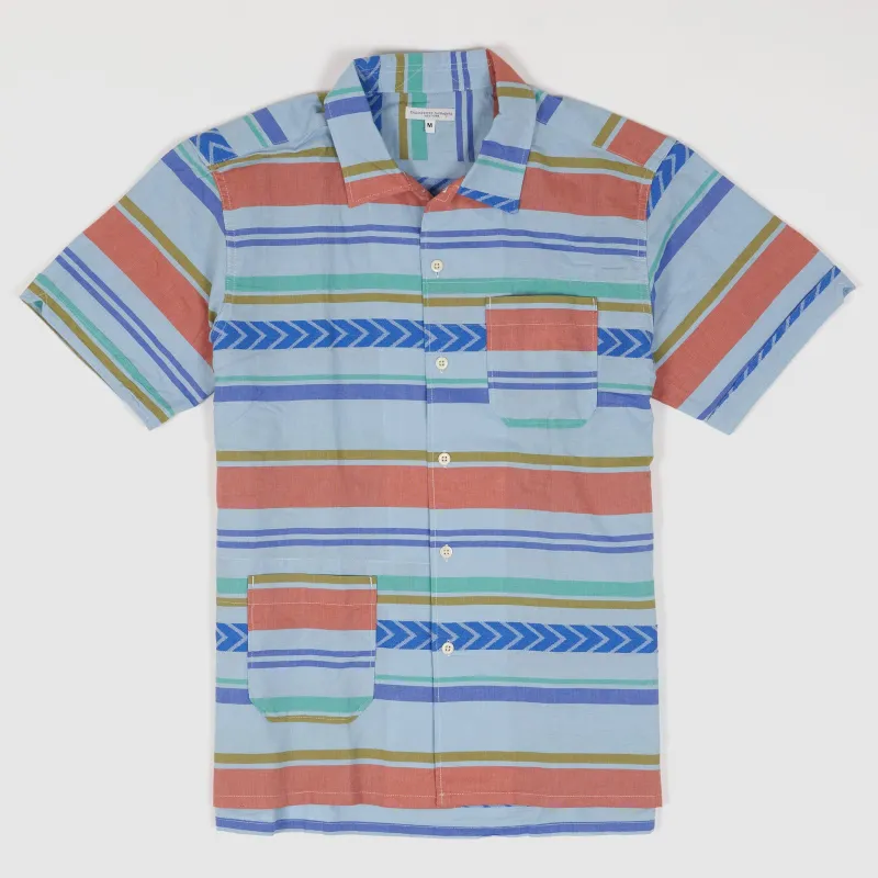 Engineered Garment Woven Striped Southwestern Camp Shirt sold by DeeCee style