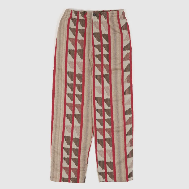 Kapital Red Pueblo Stripes EasyPants made by Kapital
