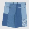 FDMTL Patchwork 3YR Wash Sashiko Bermuda Shorts sold by DeeCee style