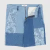 FDMTL Patchwork 3YR Wash Sashiko Bermuda Shorts sold by DeeCee style