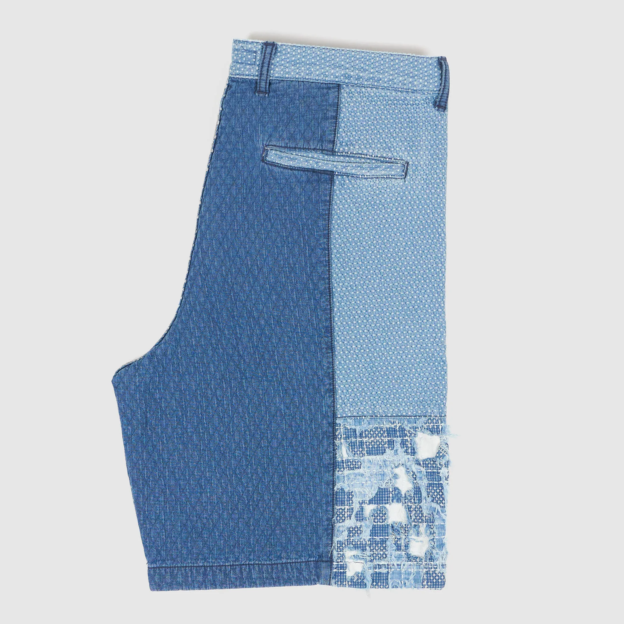FDMTL Patchwork 3YR Wash Sashiko Bermuda Shorts sold by DeeCee style product image thumbnail 3