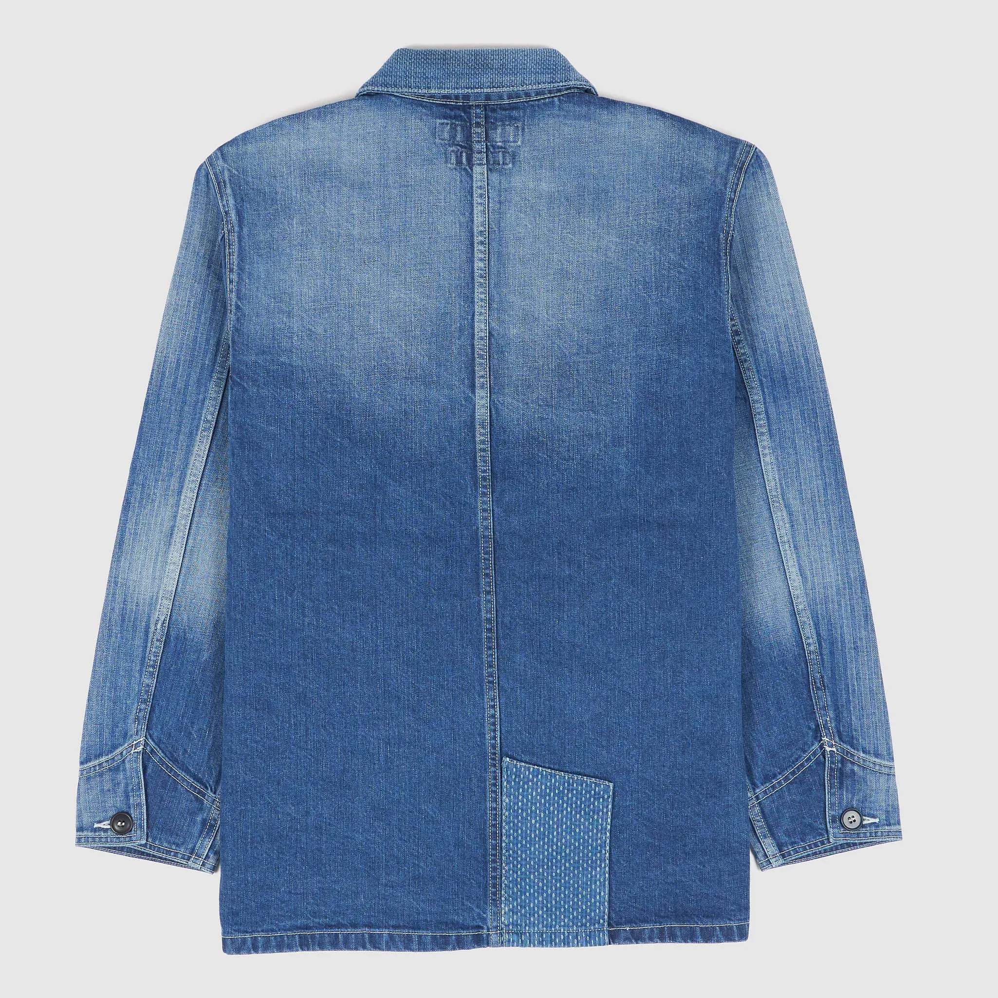 FDMTL Sashiko Indigo Patchwork Coverall Jacket sold by DeeCee style product image thumbnail 3