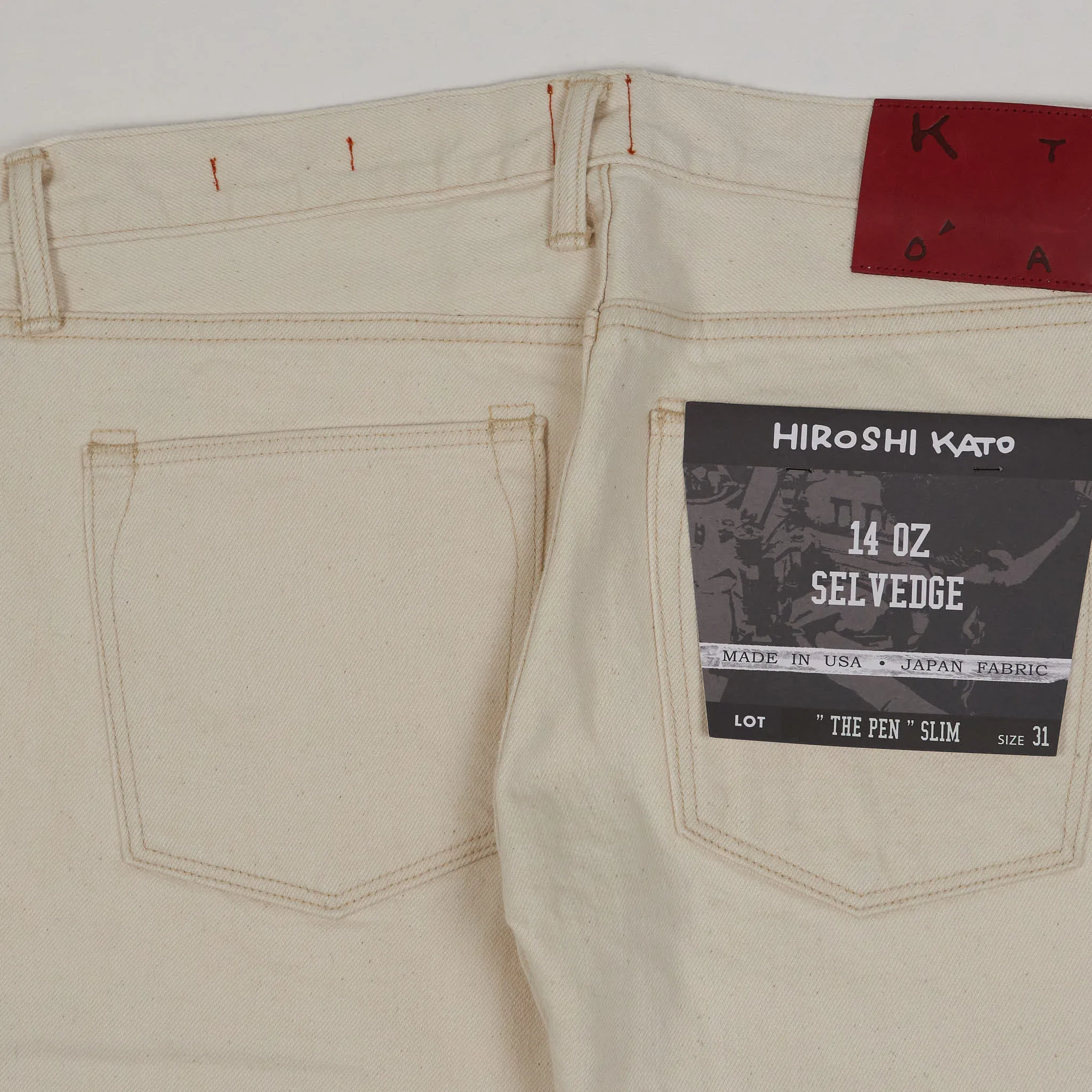 Kato The Pen Slim Slub All Natural Selvage Denim Jeans sold by DeeCee style product image thumbnail 5