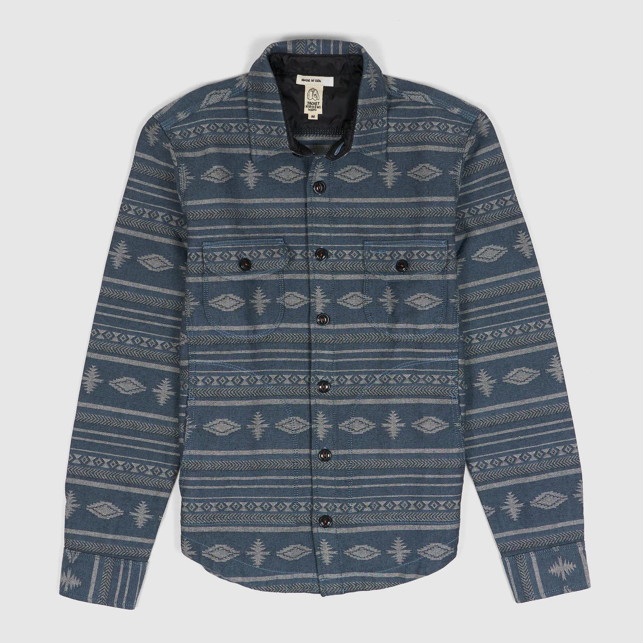 Hiroshi Kato Jaquard Overshirt Shirt Jacket sold by DeeCee style