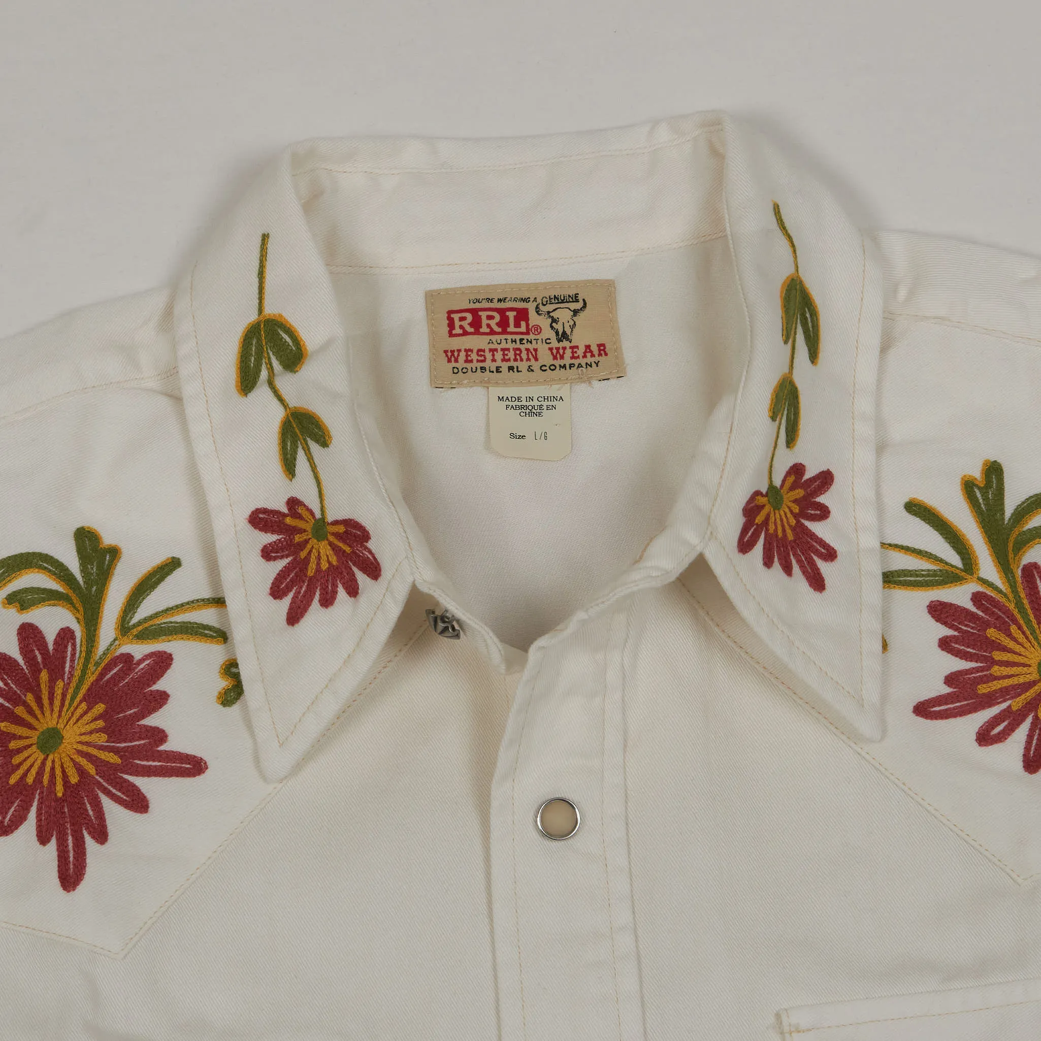 Double RL Embroidered Western Sawtooth Pocket Shirt sold by DeeCee style product image thumbnail 4