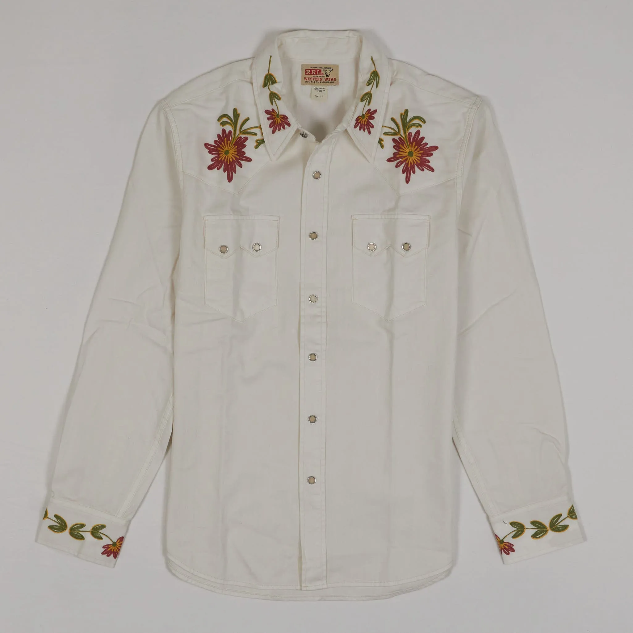 Double RL Embroidered Western Sawtooth Pocket Shirt sold by DeeCee style
