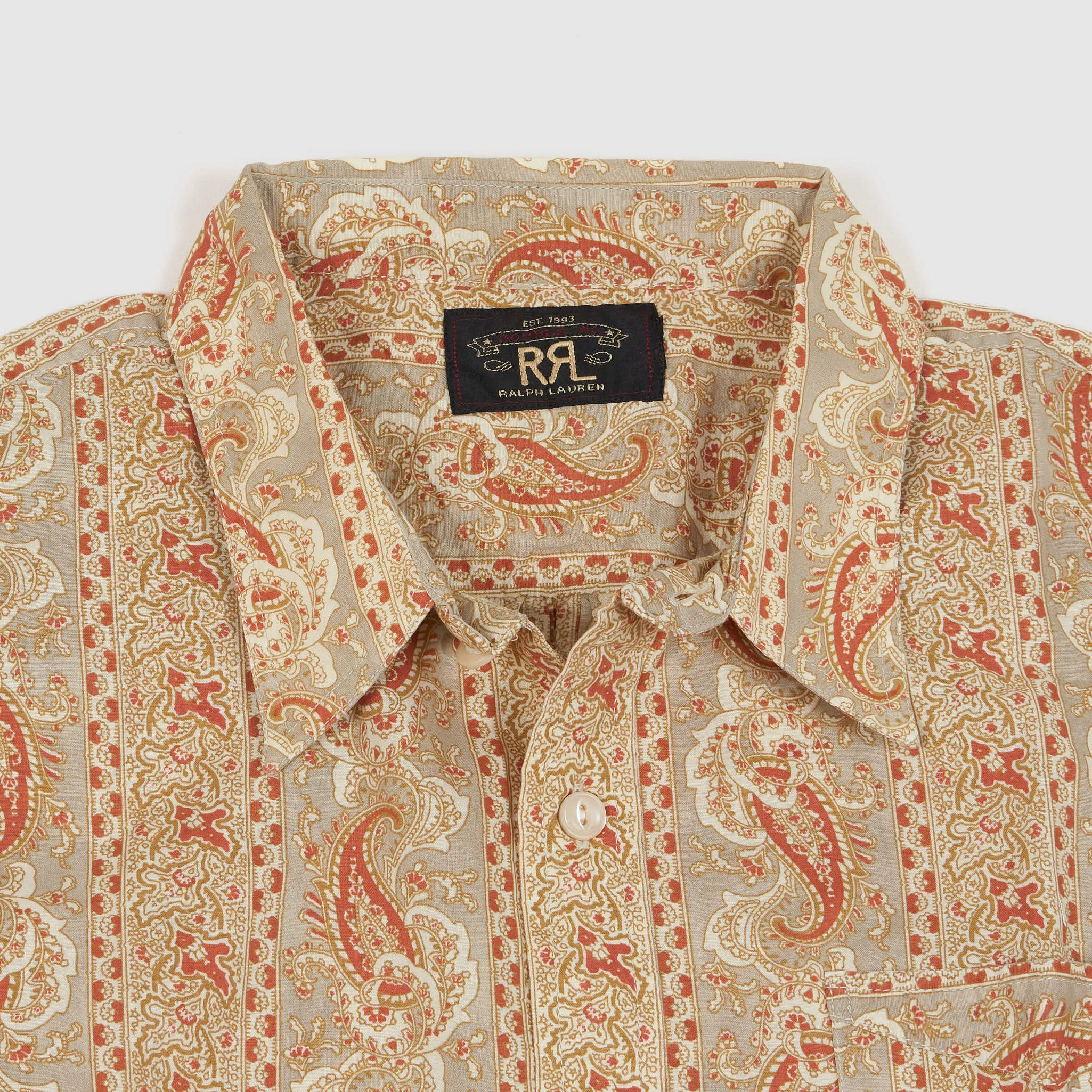 Double RL Long Sleeve Paisley-Print Work Shirt sold by DeeCee style product image thumbnail 3