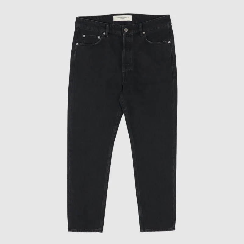 Golden Goose 5-Pocket Black Denim Relaxed Jeans made by DeeCee style