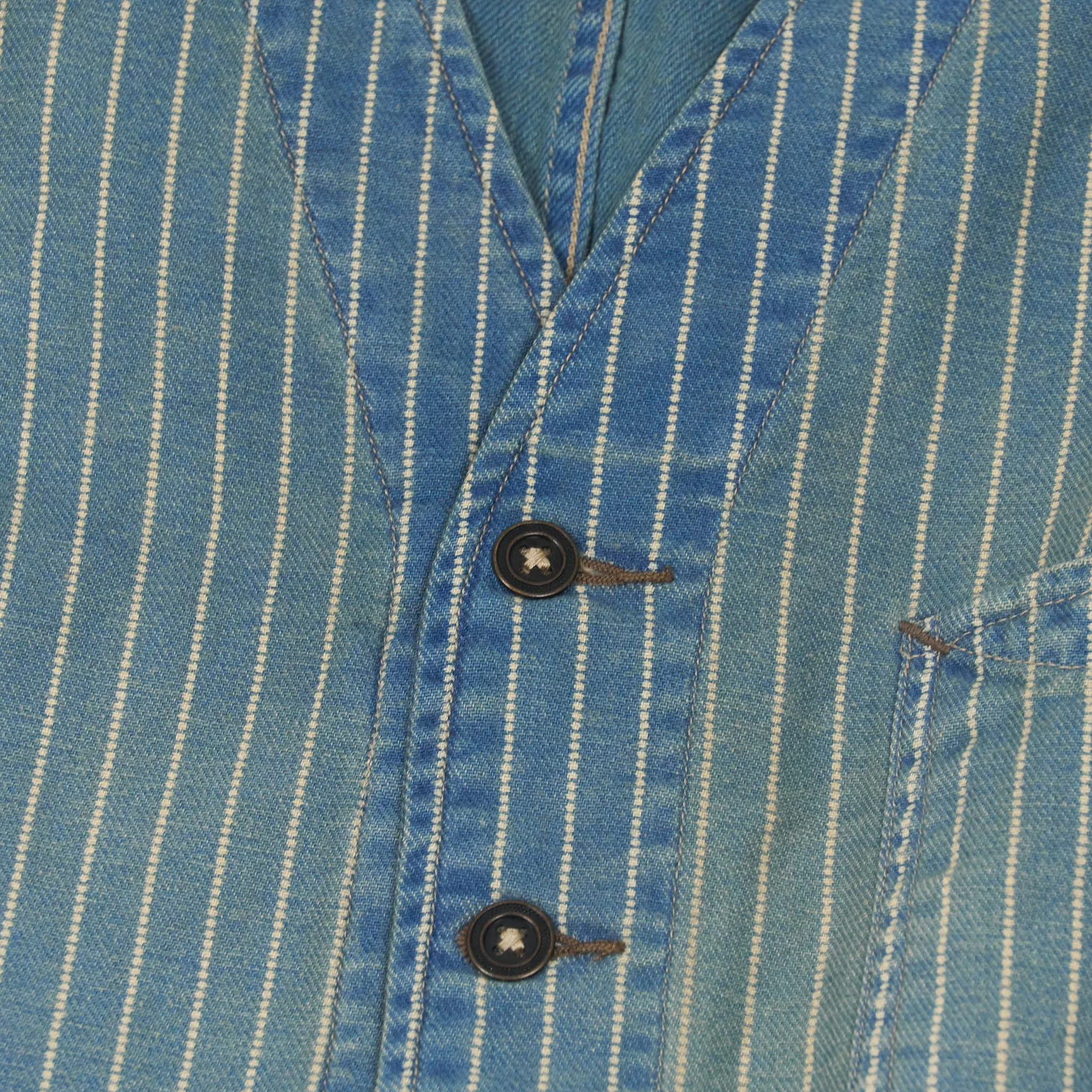 Double RL Dotted Striped Twill Vest sold by DeeCee style product image thumbnail 4