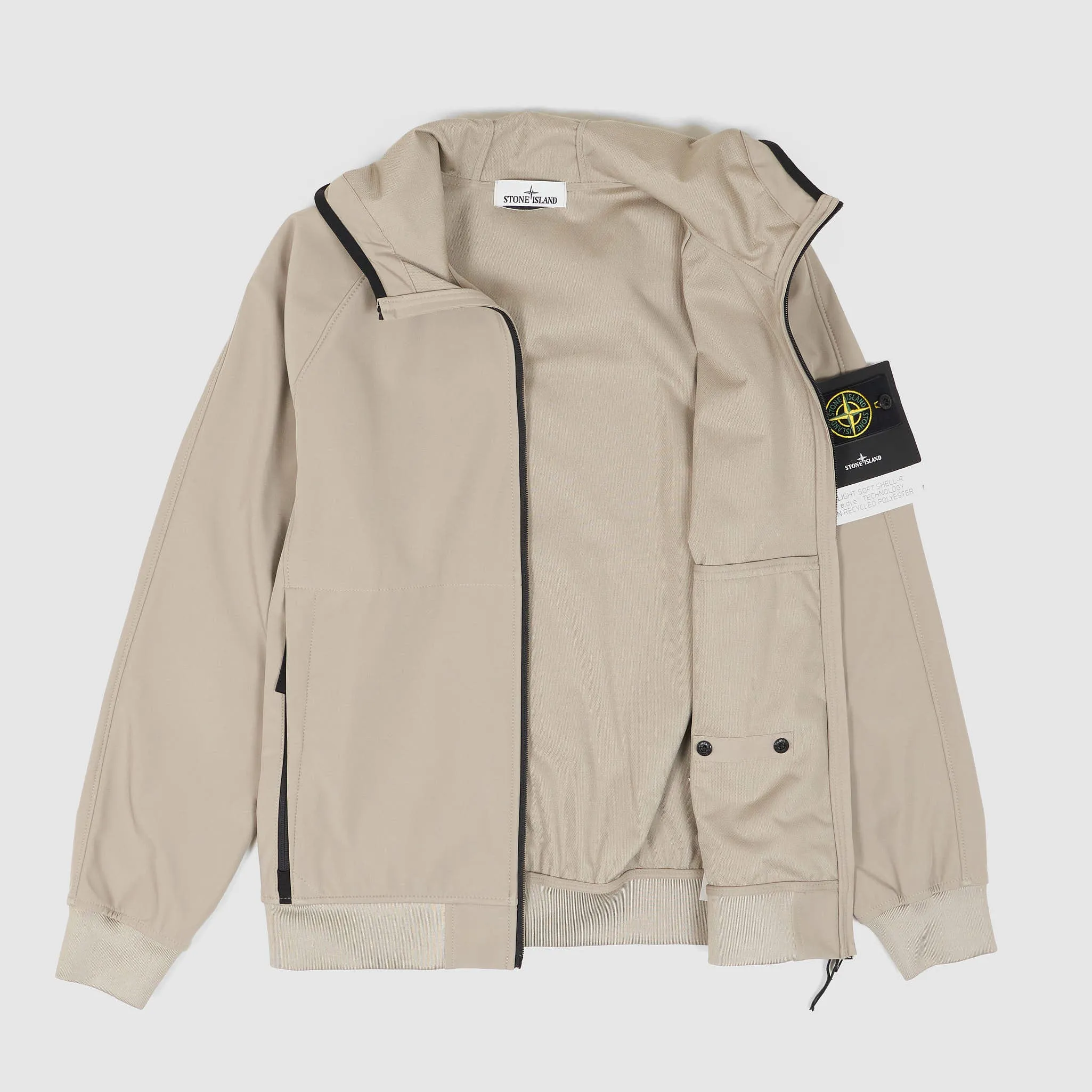 Stone Island Hooded LIGHT SOFT SHELL-R_E.DYE® TECHNOLOGY IN RECYCLED POLYESTER sold by DeeCee style
