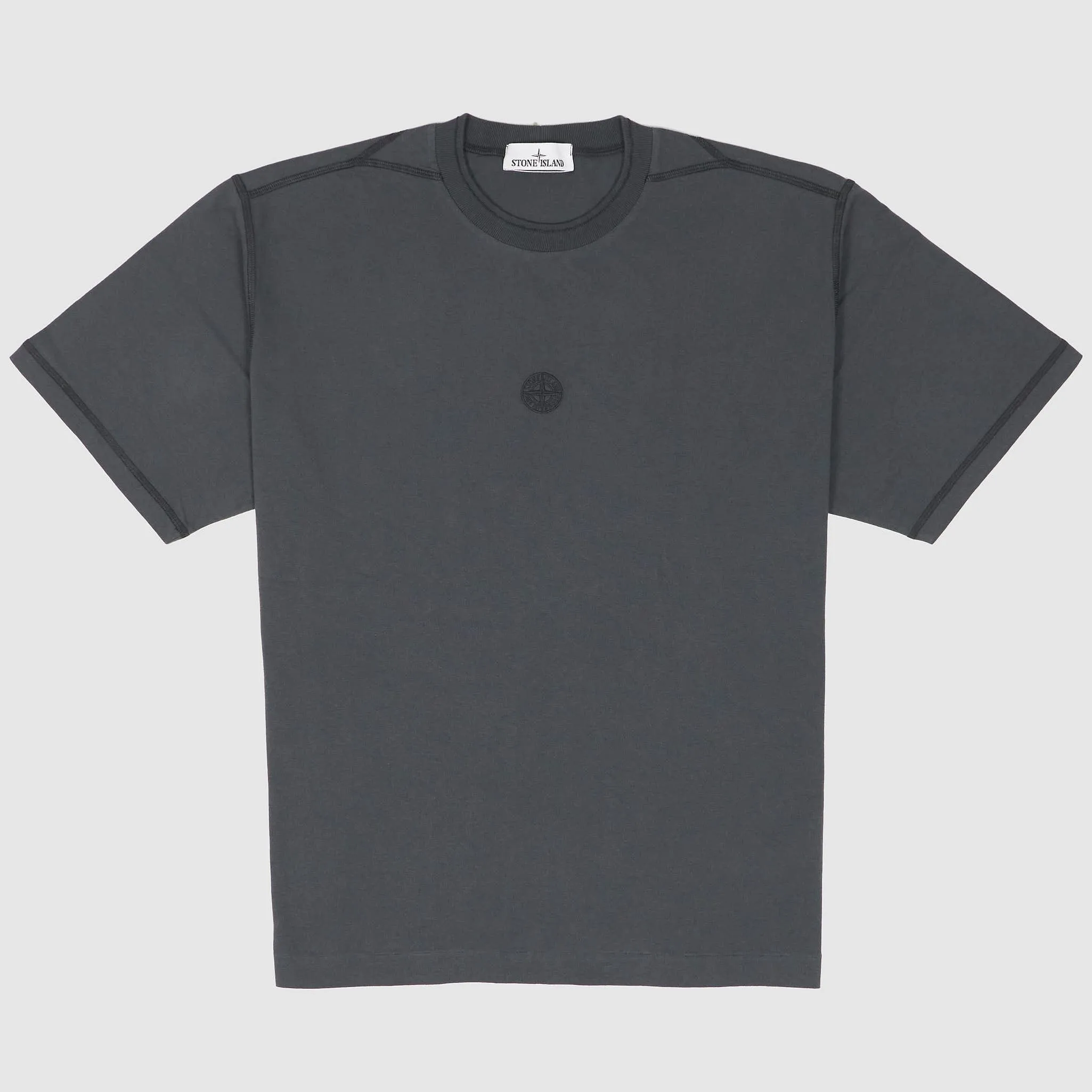 Stone Island Crew Neck Organic Cotton Embroidered Logo T-Shirt sold by DeeCee style