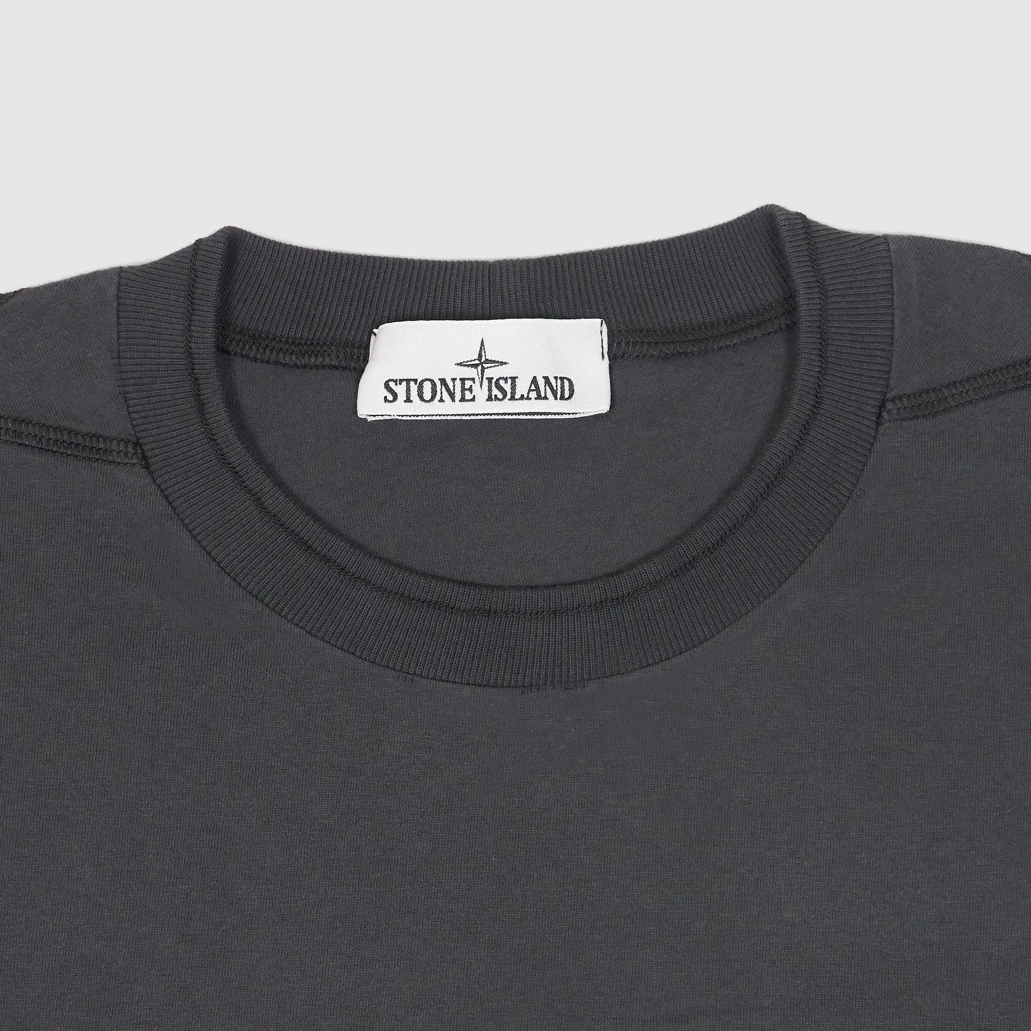 Stone Island Crew Neck Organic Cotton Embroidered Logo T-Shirt sold by DeeCee style product image thumbnail 2