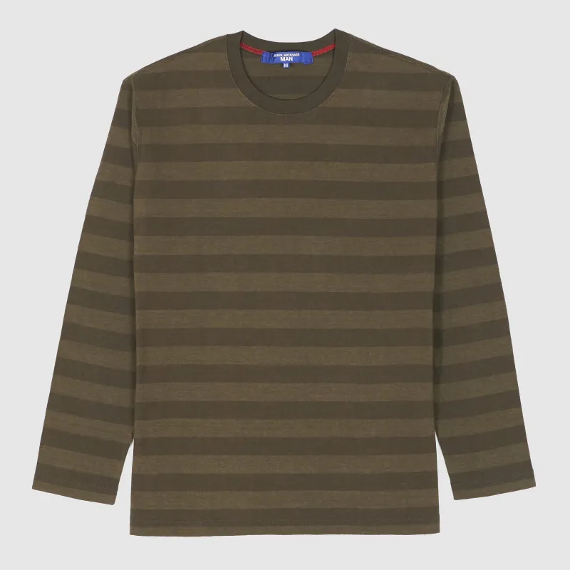 Junya Watanabe Man Striped Long Sleeve Crew Neck T-Shirt made by Junya Watanabe