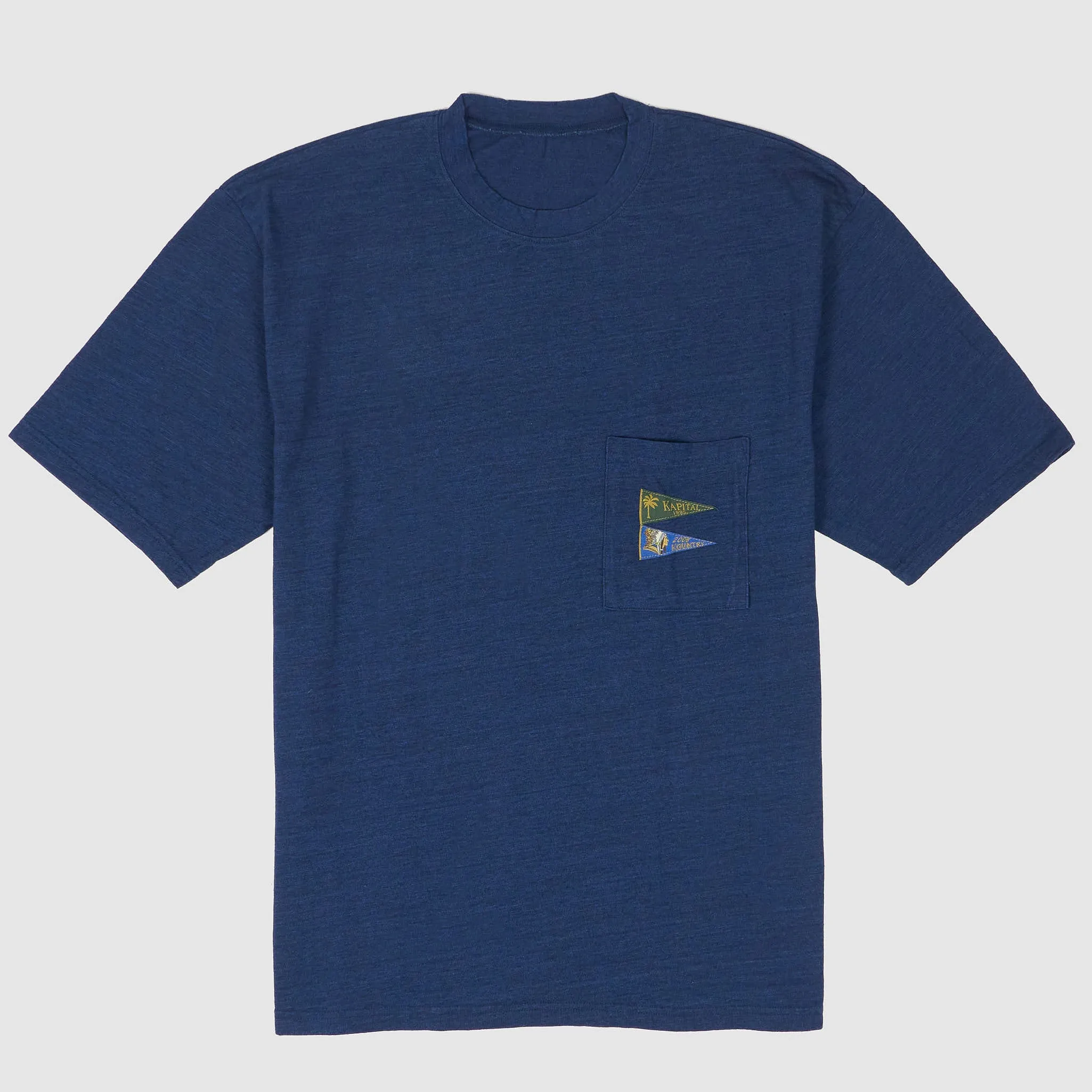 Kapital Short Sleeve Crew Neck Basic Flags T-Shirt sold by DeeCee style