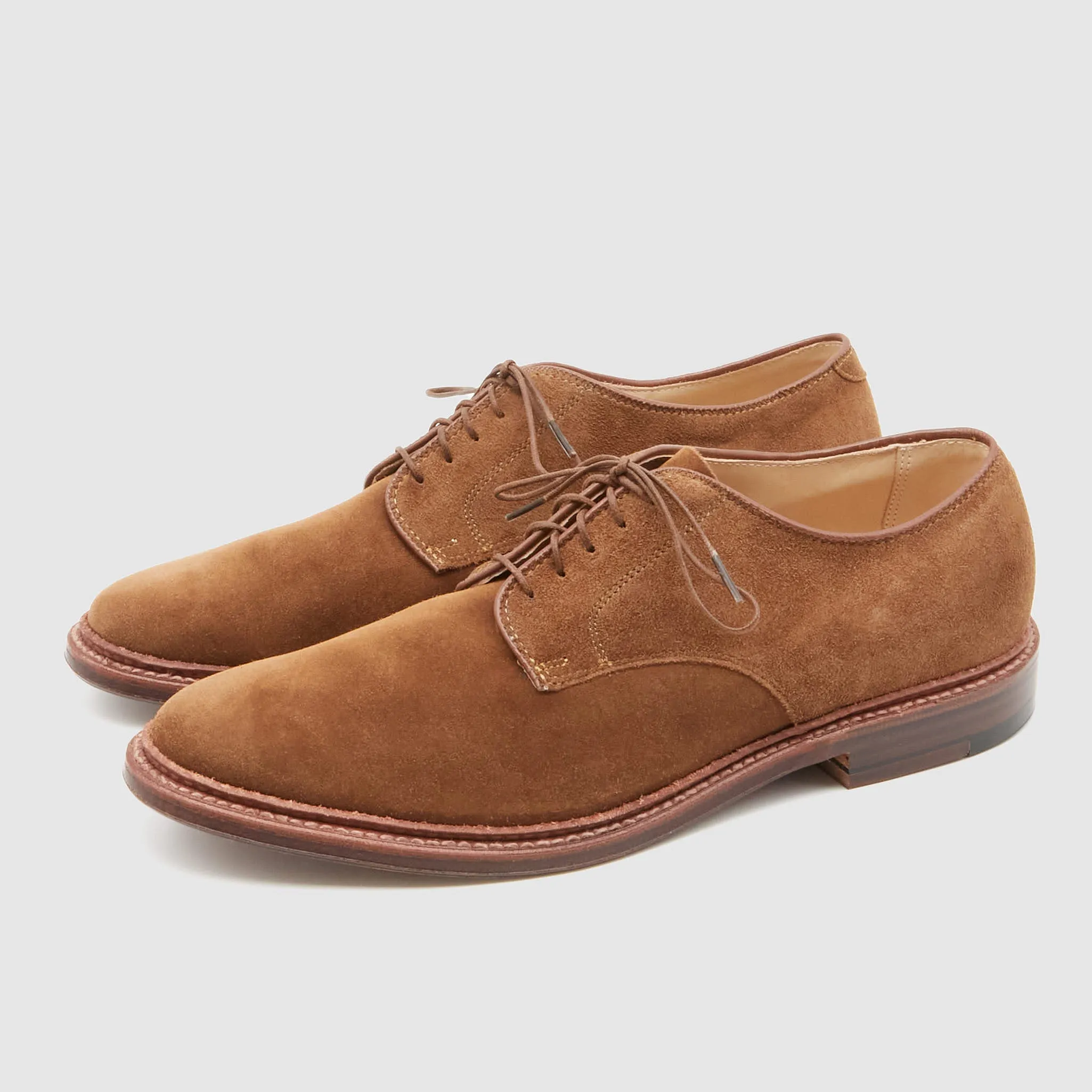 Alden Plain Toe Blucher quarter lined Snuff Suede Vamp 29336F sold by DeeCee style