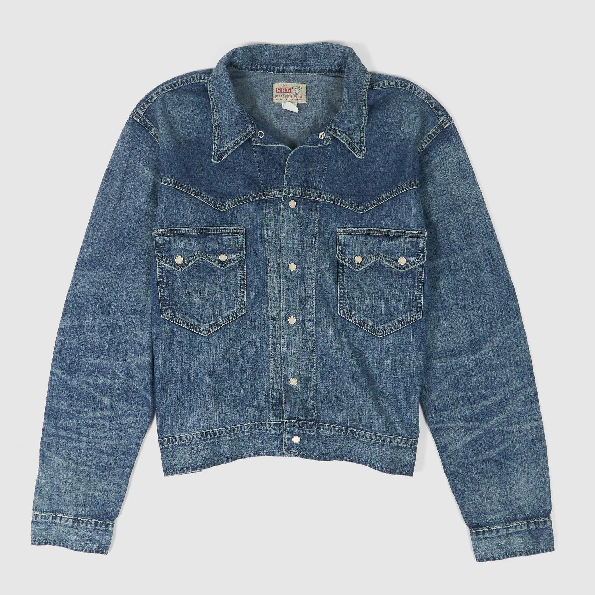 Double RL Lightweight Western Denim Jacket sold by DeeCee style