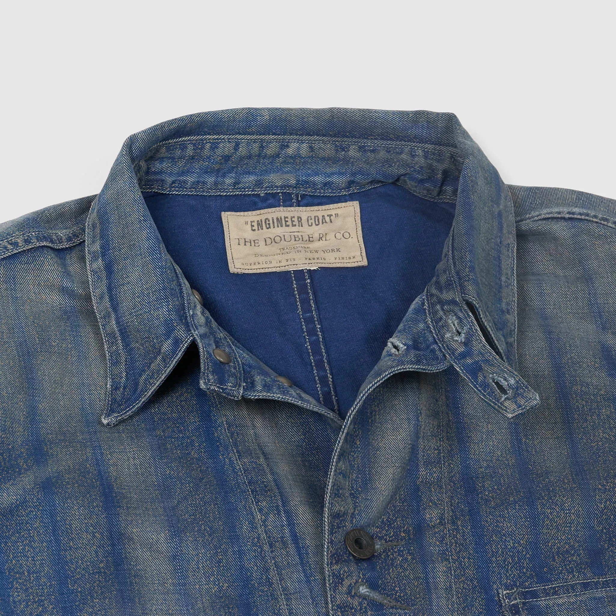 Double RL Railman Indigo Striped Twill Engineer Jacket sold by DeeCee style product image thumbnail 3