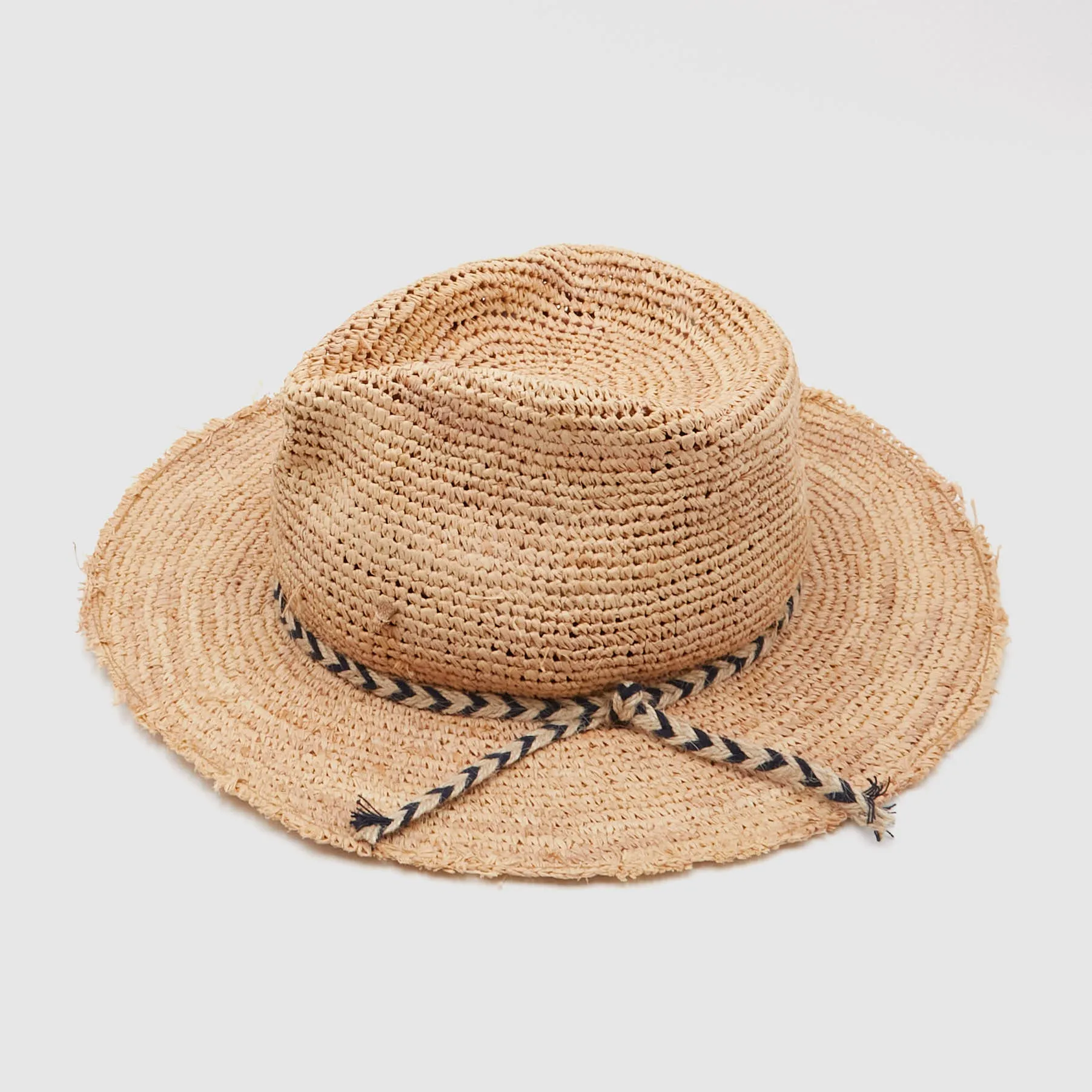 Superduper Unisex Rafia Crochet Hat Blue Braided Hat-Band sold by DeeCee style product image thumbnail 2