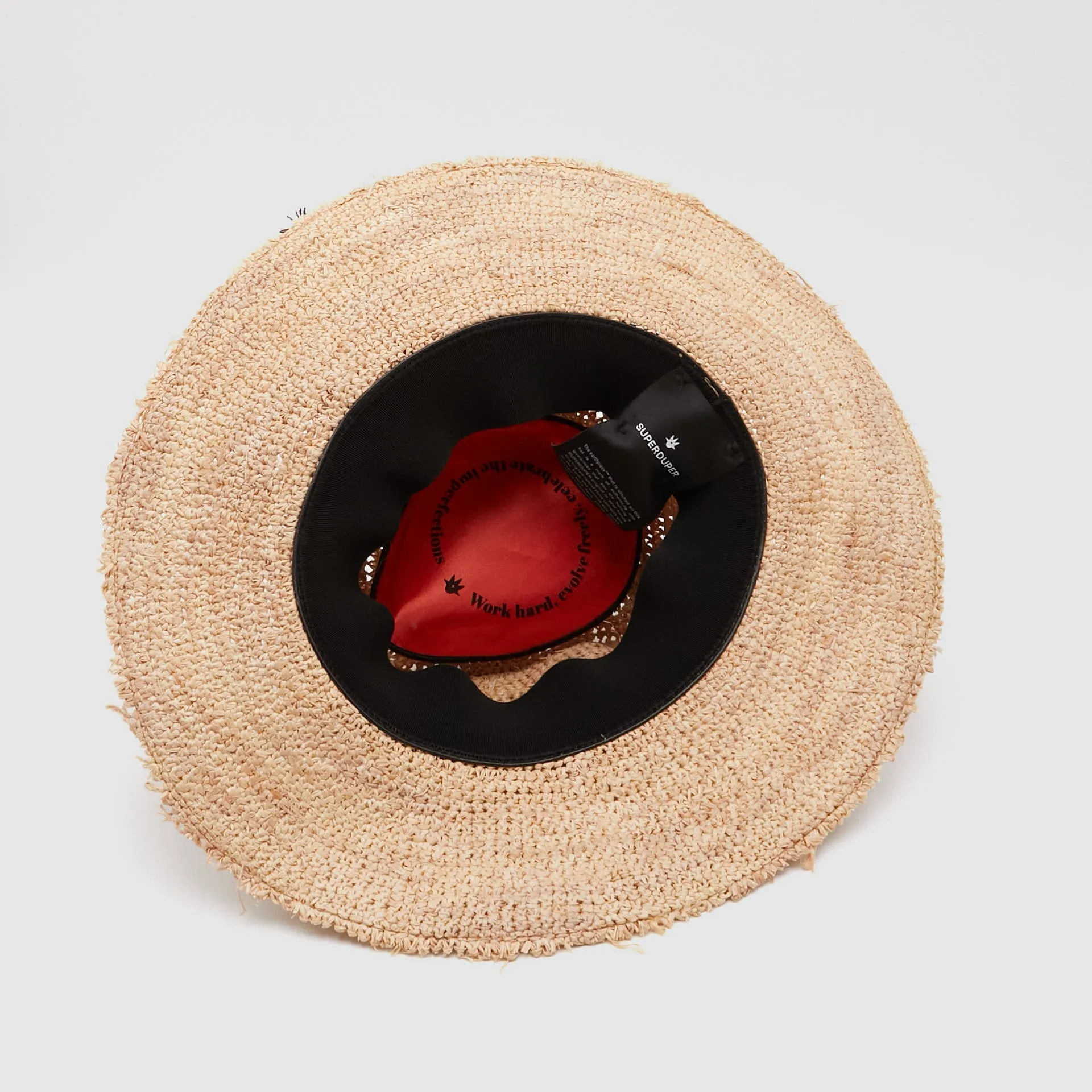 Superduper Unisex Rafia Crochet Hat Blue Braided Hat-Band sold by DeeCee style product image thumbnail 3