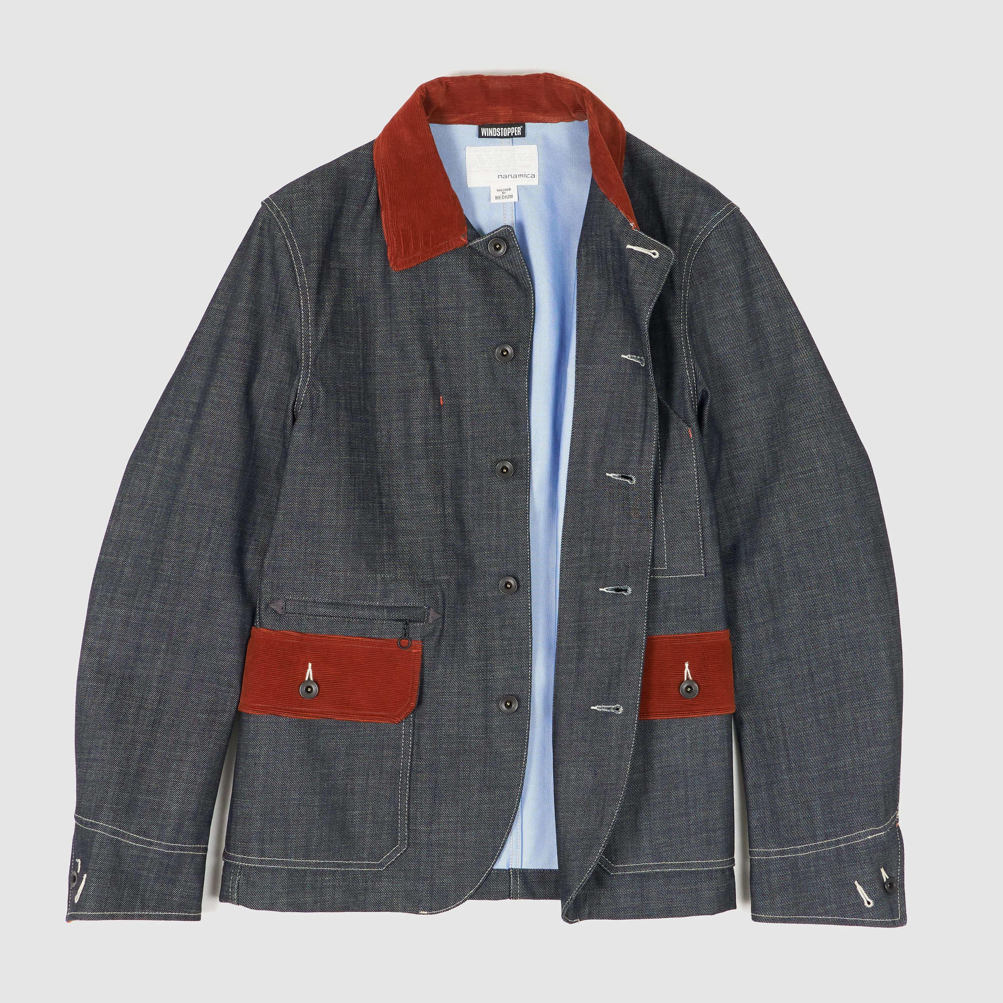 Nanamica Gore-Tex® Wind Stopper® Denim Jacket with Corduroy Elements sold by DeeCee style product image thumbnail 2