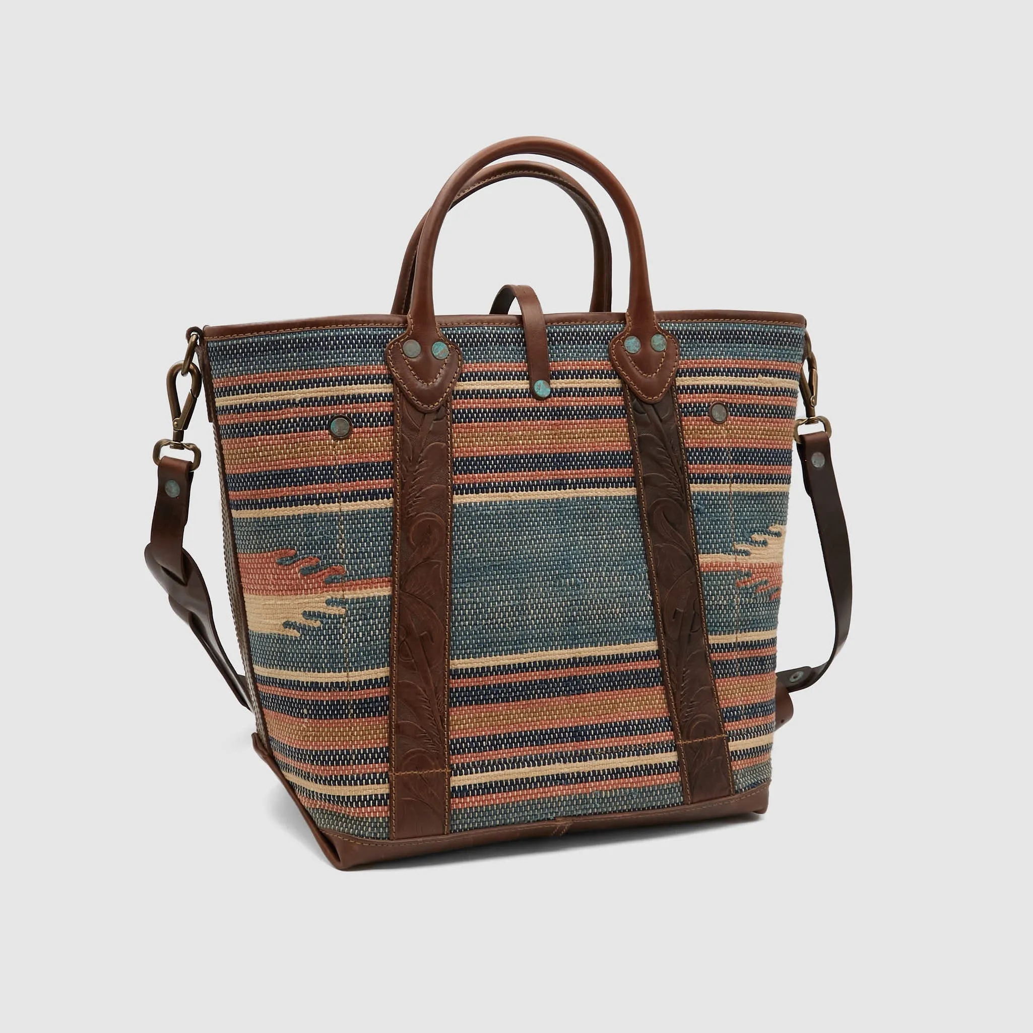 Double RL Woven Southwestern Tote Bag sold by DeeCee style product image thumbnail 2