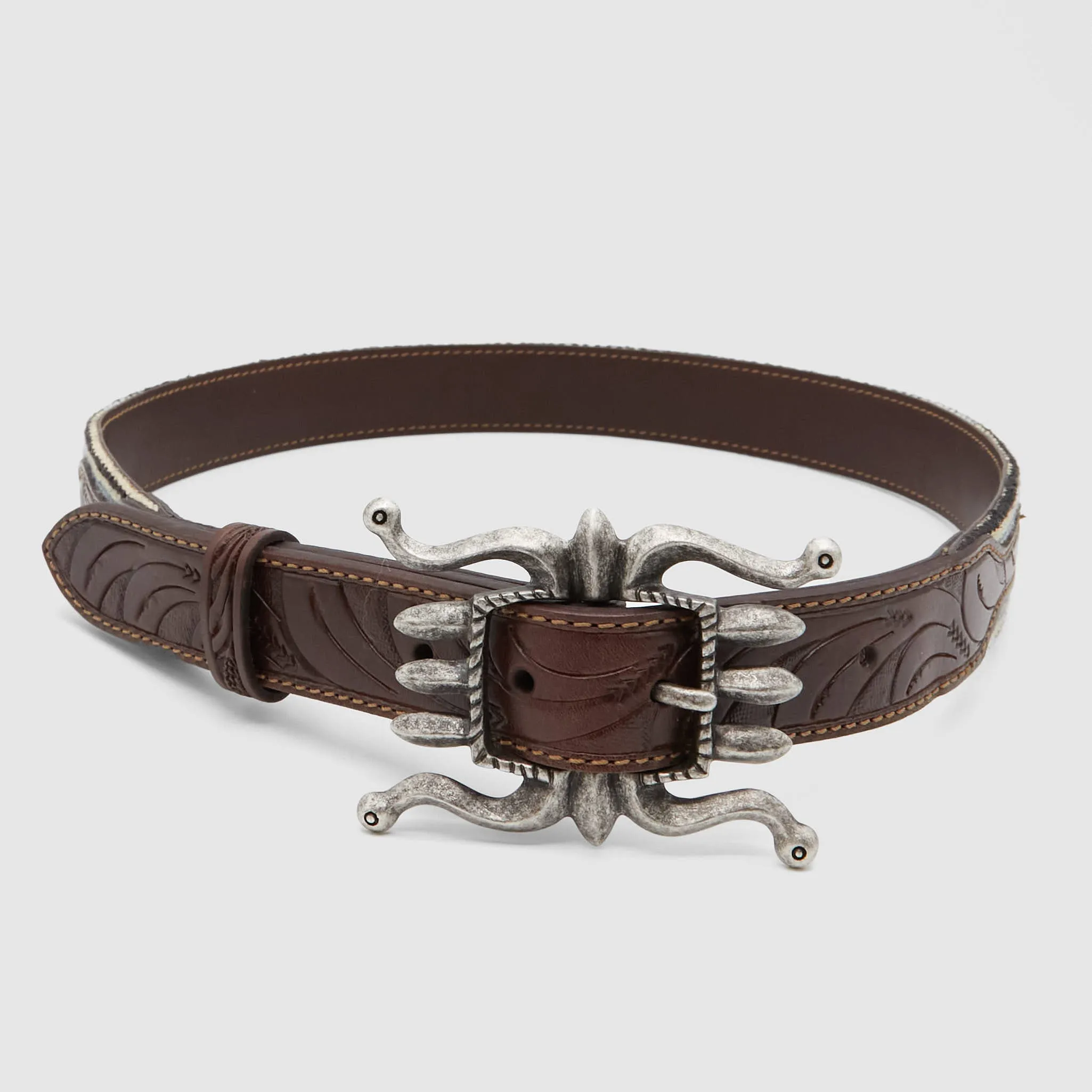Double RL Western Leather Belt sold by DeeCee style product image thumbnail 2