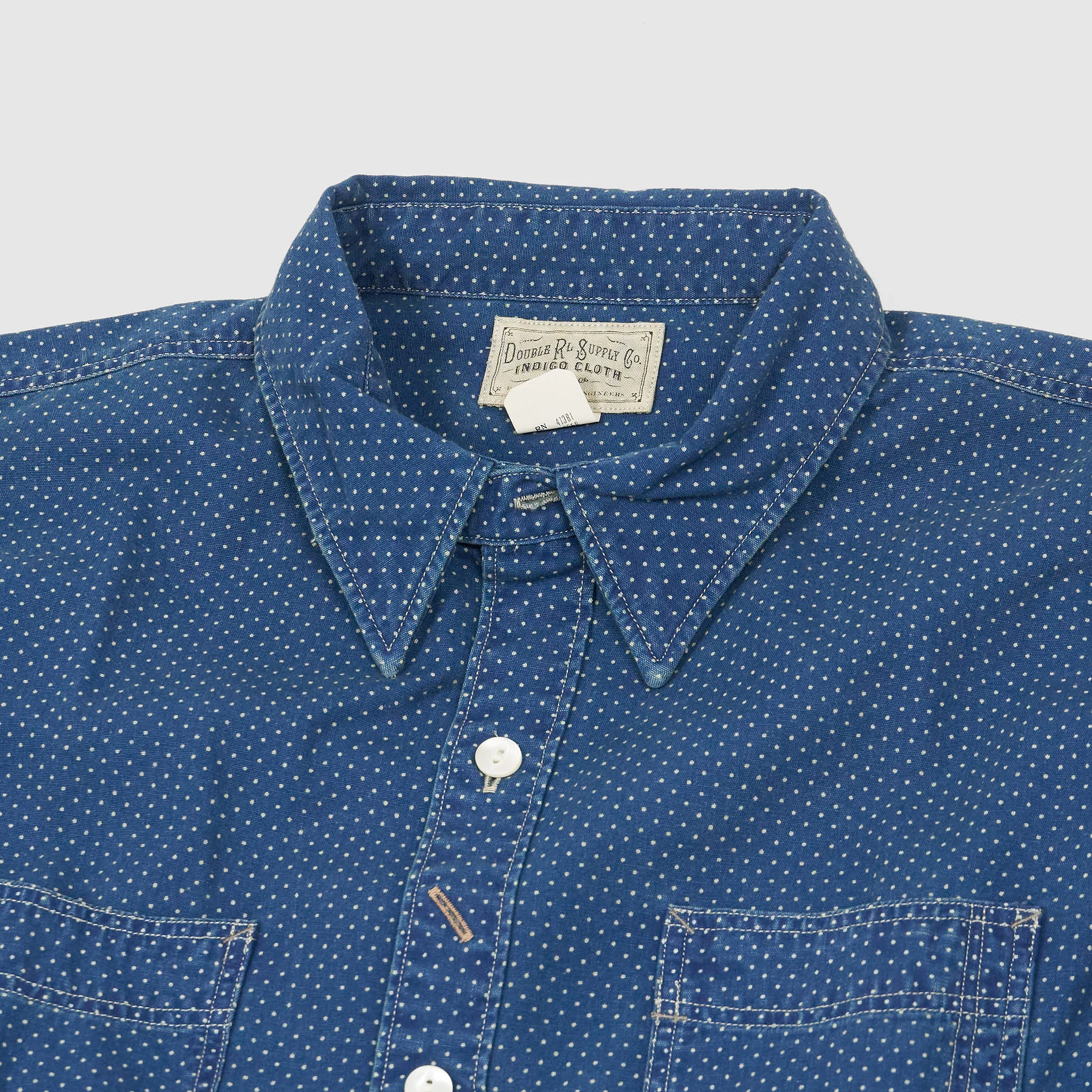 Double RL Indigo Woven Work Shirt sold by DeeCee style product image thumbnail 3