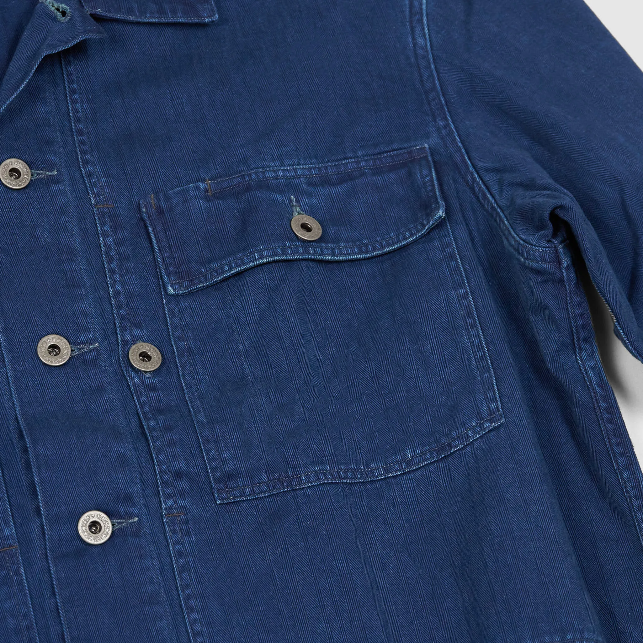 Double RL Herringbone Indigo Overshirt sold by DeeCee style product image thumbnail 5