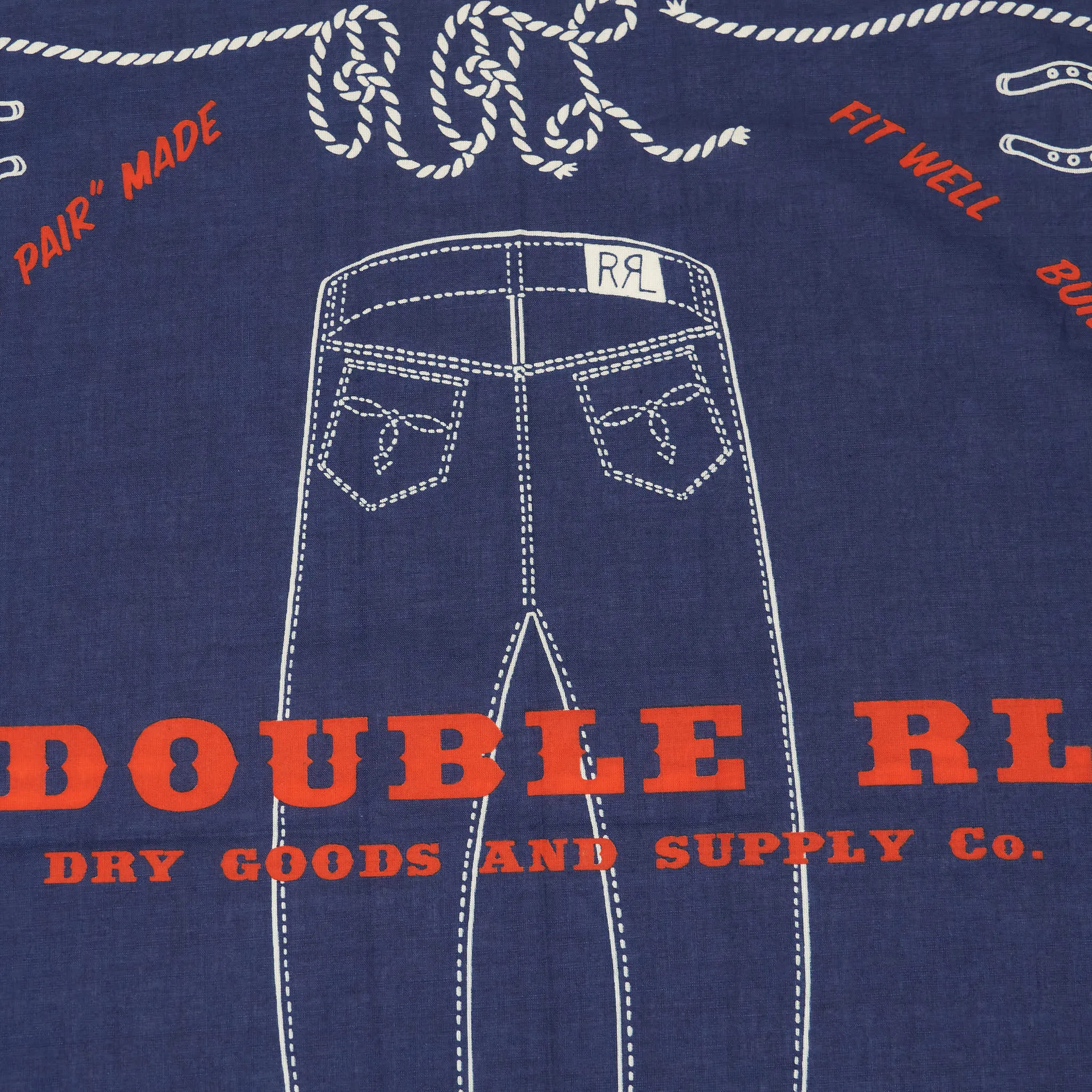 Double RL Fit Well Built Wel Western Cotton Bandana sold by DeeCee style product image thumbnail 4
