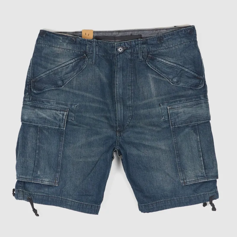 Double RL Regiment Denim Cargo Short sold by DeeCee style