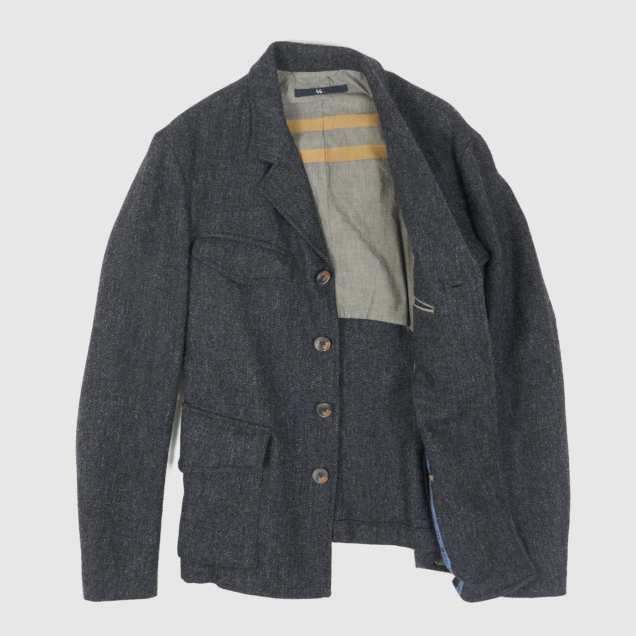 45r Herringbone Shetland Wool Blazer Jacket sold by DeeCee style product image thumbnail 2