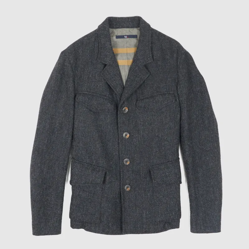 45r Herringbone Shetland  Wool Blazer Jacket sold by DeeCee style