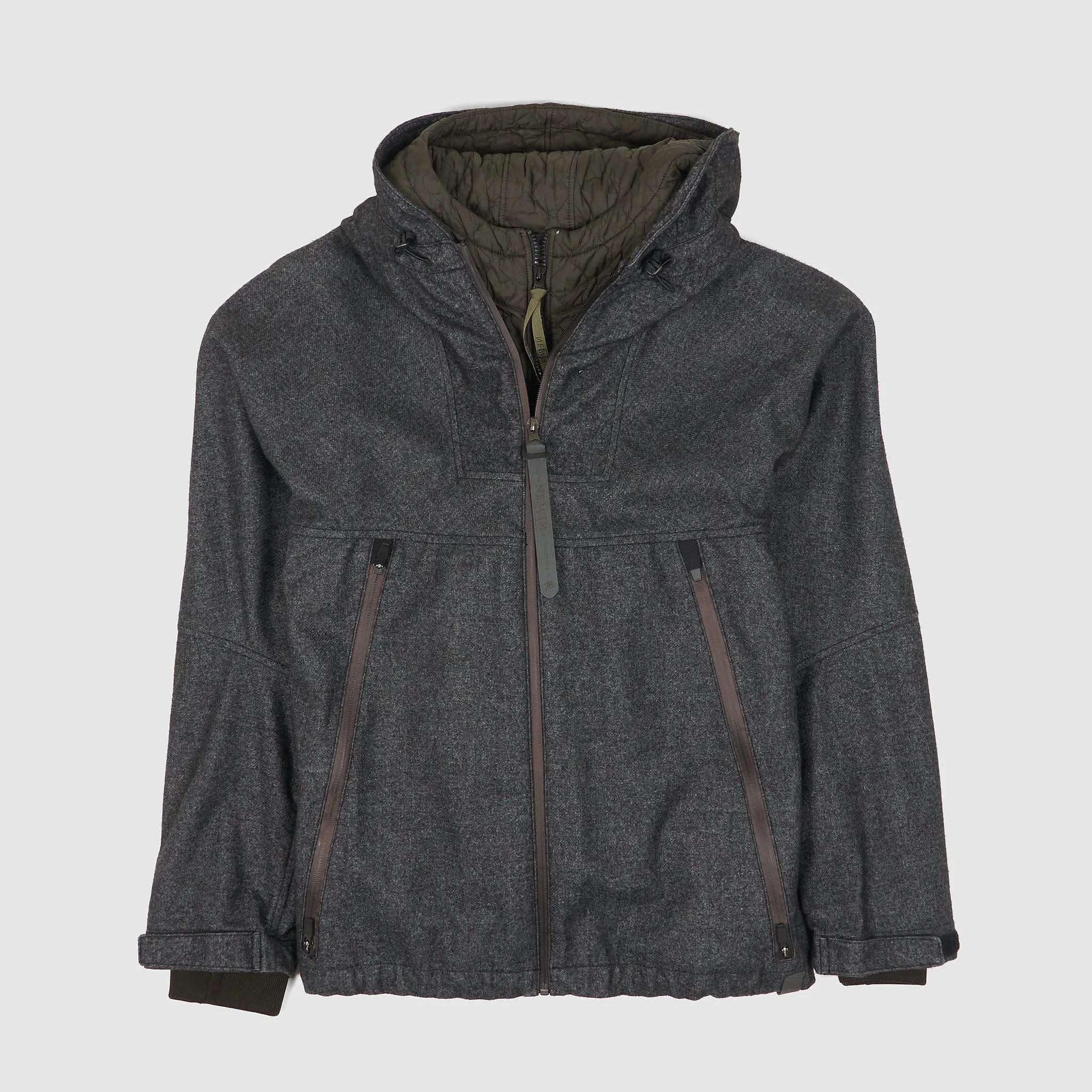 NemeN Short Wool Blend Hooded Short Parka with Removable Liner sold by DeeCee style
