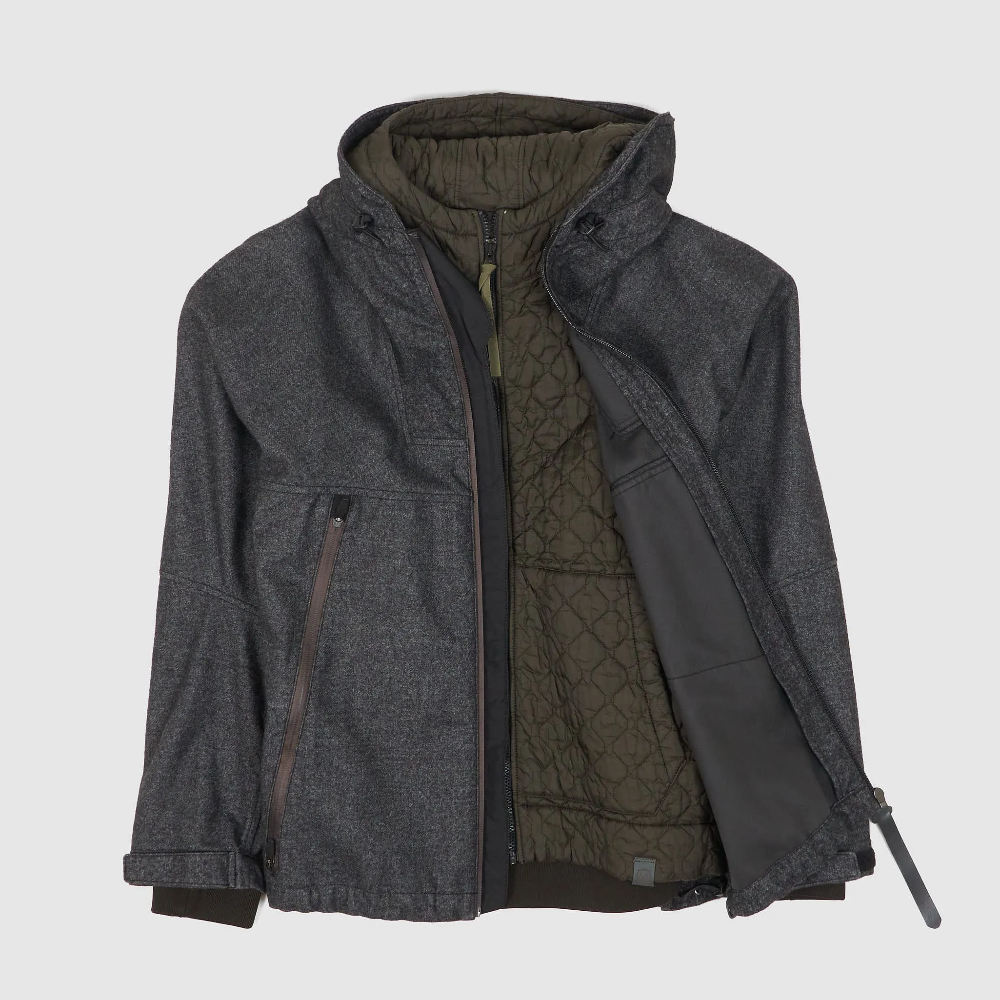 NemeN Short Wool Blend Hooded Short Parka with Removable Liner sold by DeeCee style product image thumbnail 2