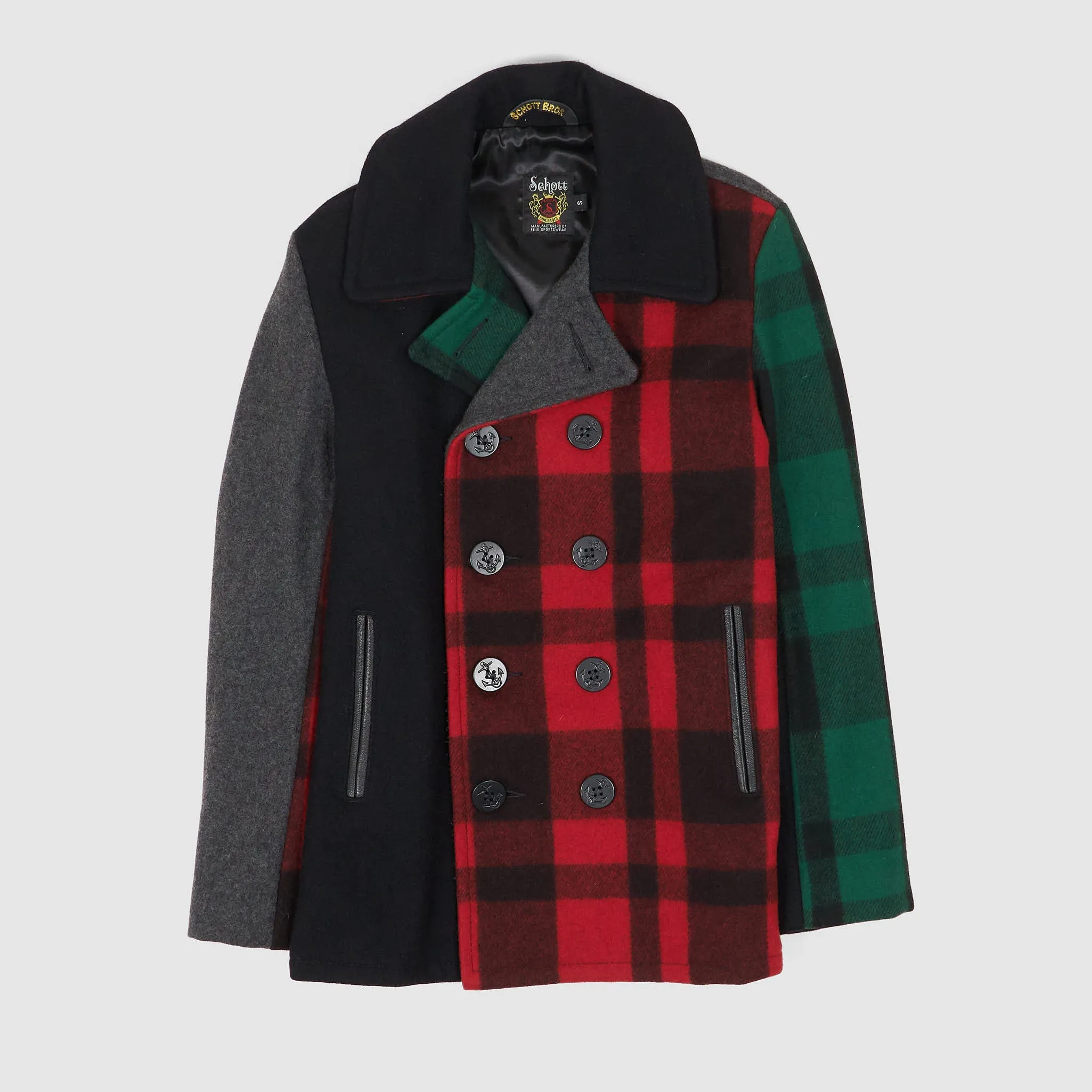 Schott Patchwork Multicolor P-Coat sold by DeeCee style